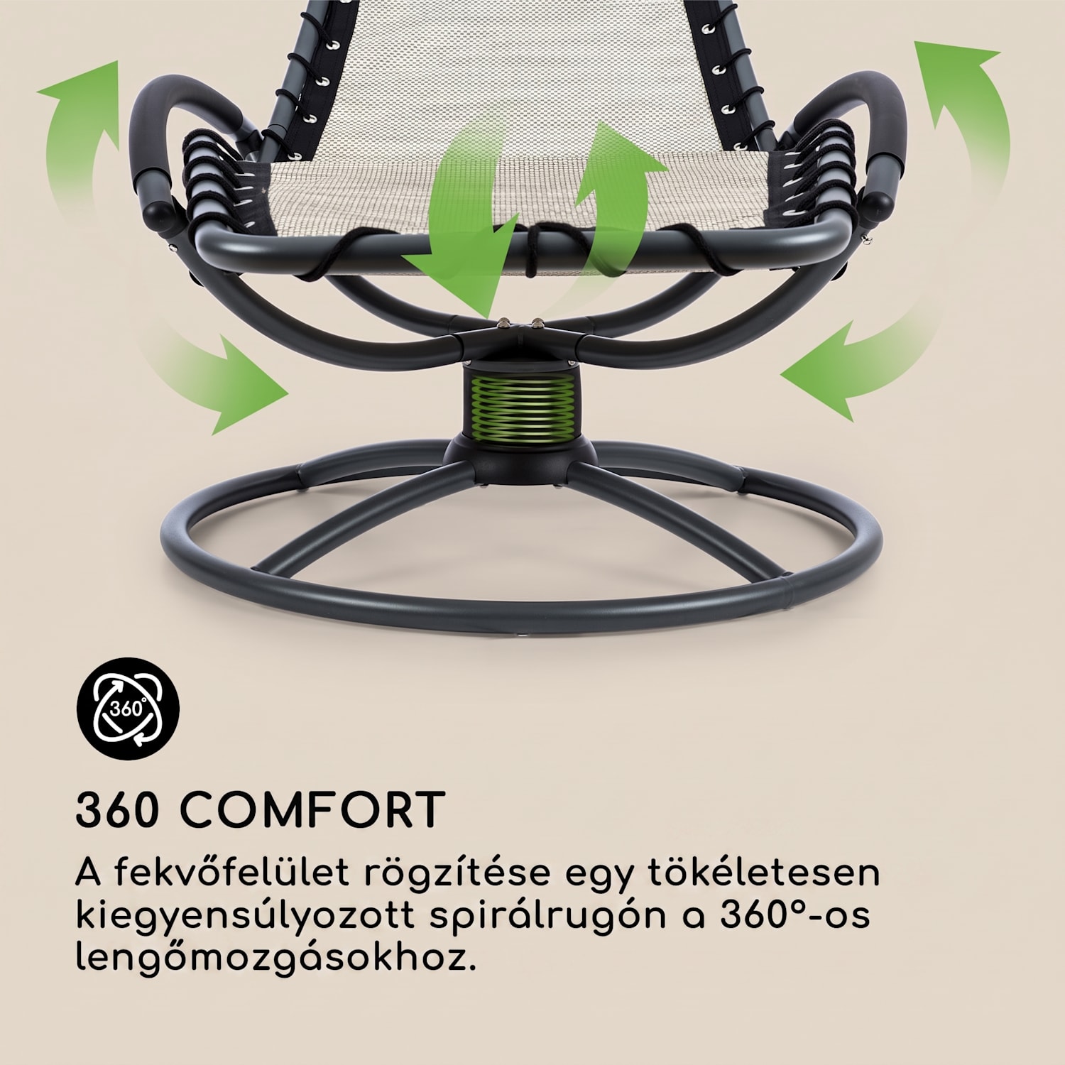 The Chiller, hintaágy, 77x85x173 cm, 360 Comfort, ComfortMesh, bézs Homok
