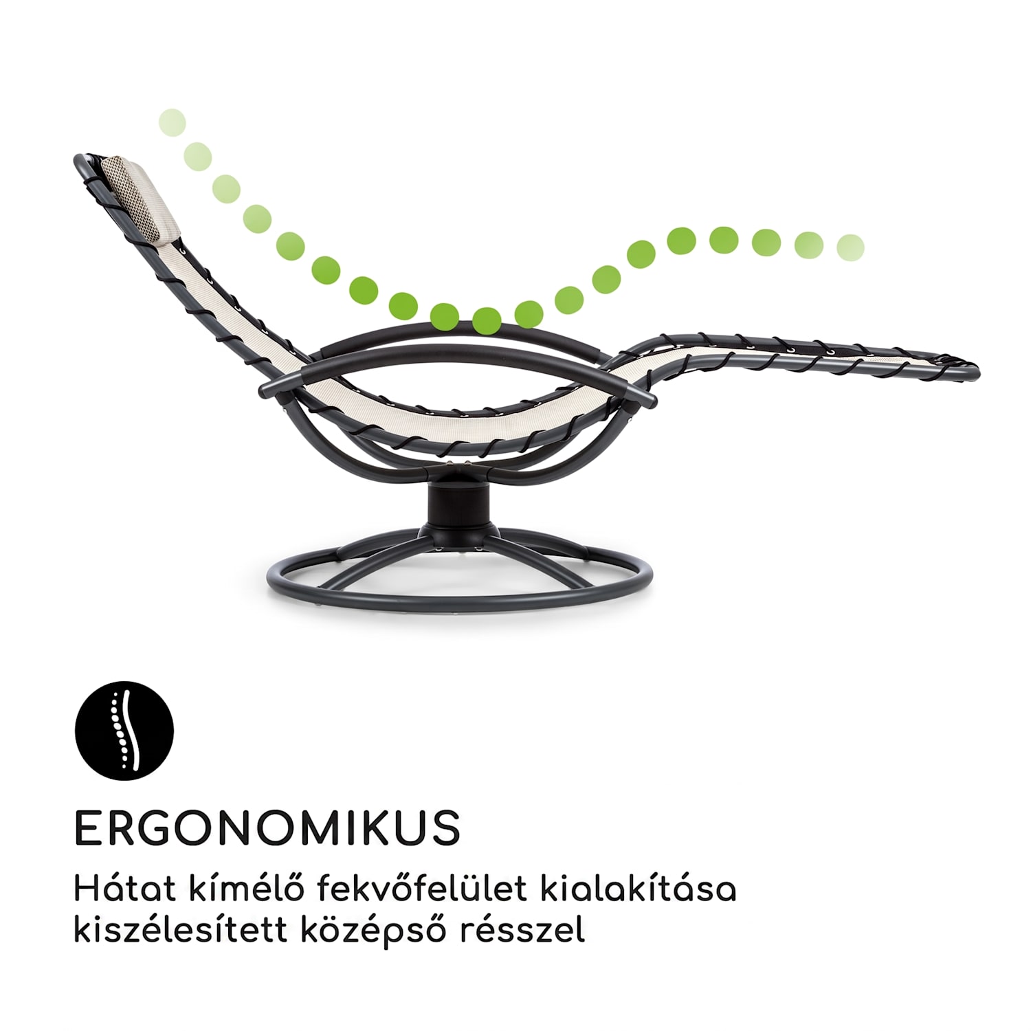 The Chiller, hintaágy, 77x85x173 cm, 360 Comfort, ComfortMesh, bézs Homok