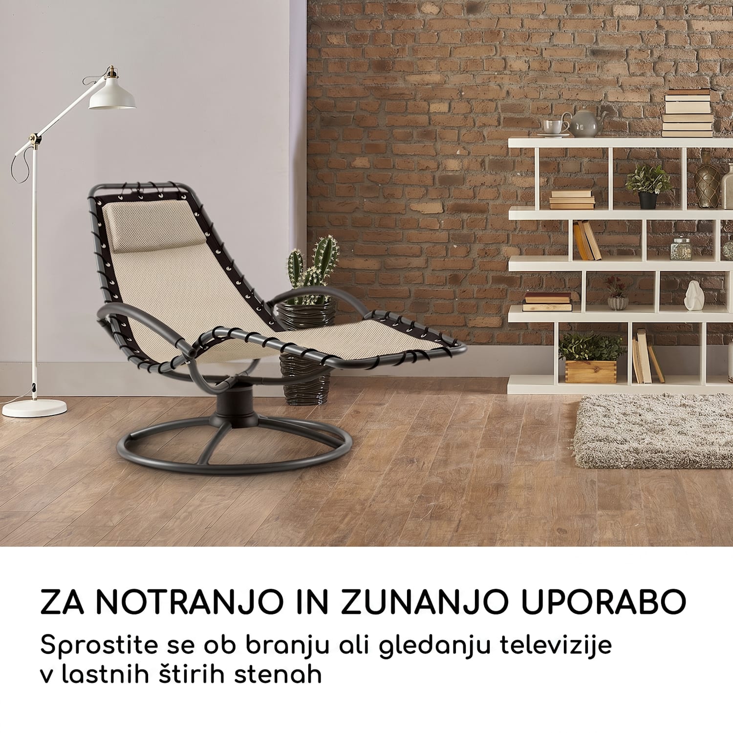 The Chiller, Gugalnik/ležalnik, 77 x 85 x 173 cm, 360 Comfort, Comfortmesh, Bež Pesek