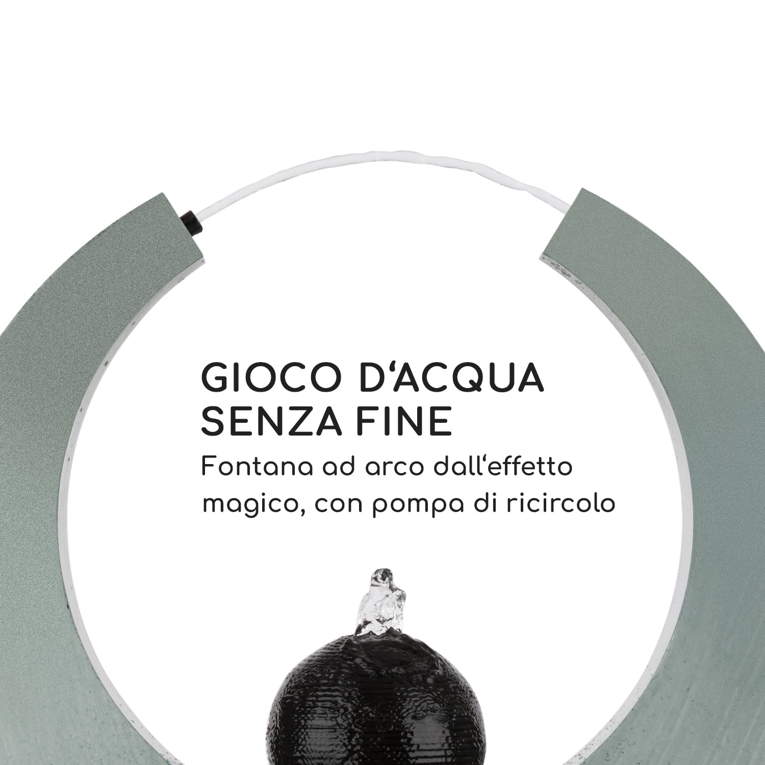 Eterna Fontana In/Outdoor Pompa da 12W Cavo da 10m zincata 
