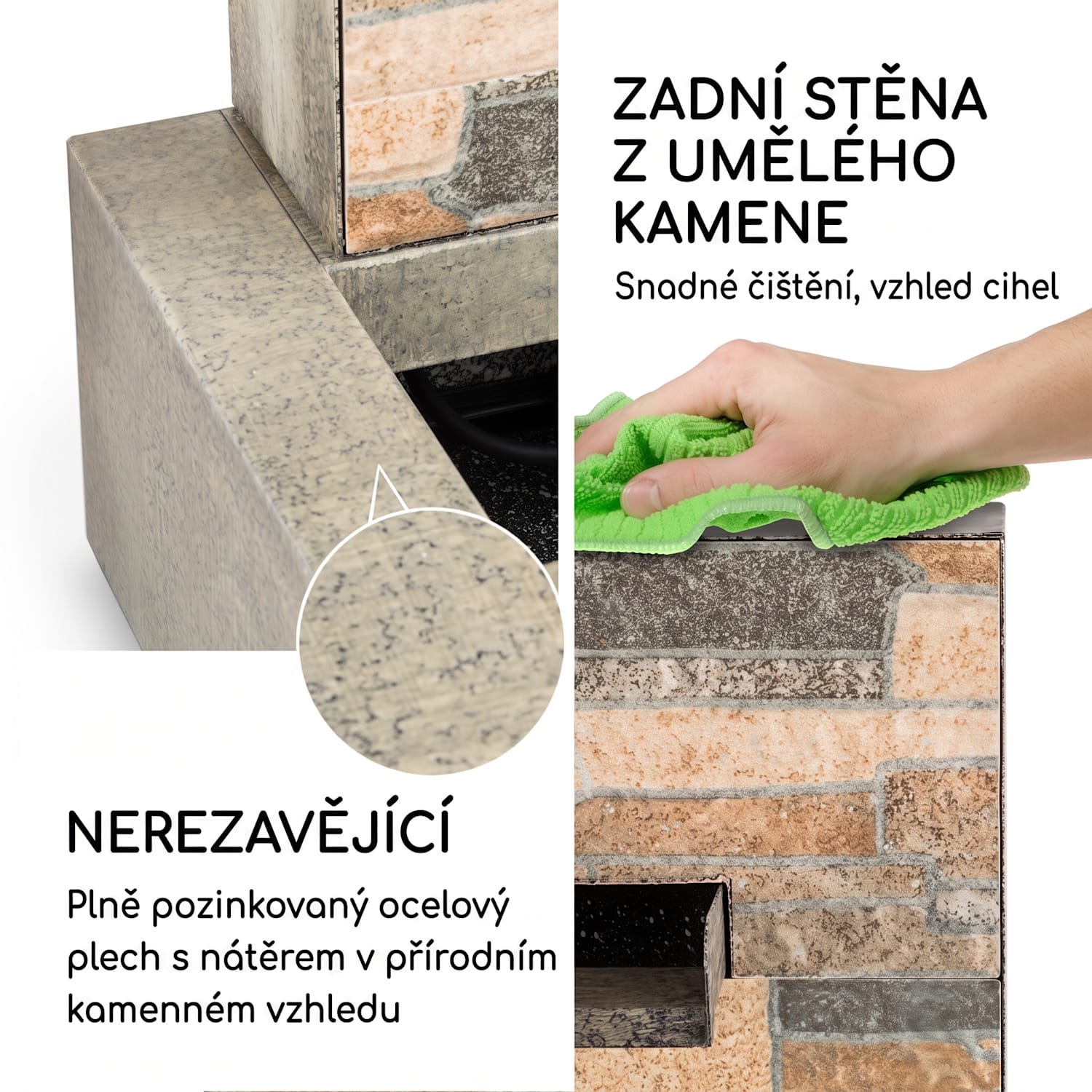 Watergate, zahradní fontána, vnitřní/vnější prostředí, 15 W čerpadlo, 10 m kabel, pozinkovaná 