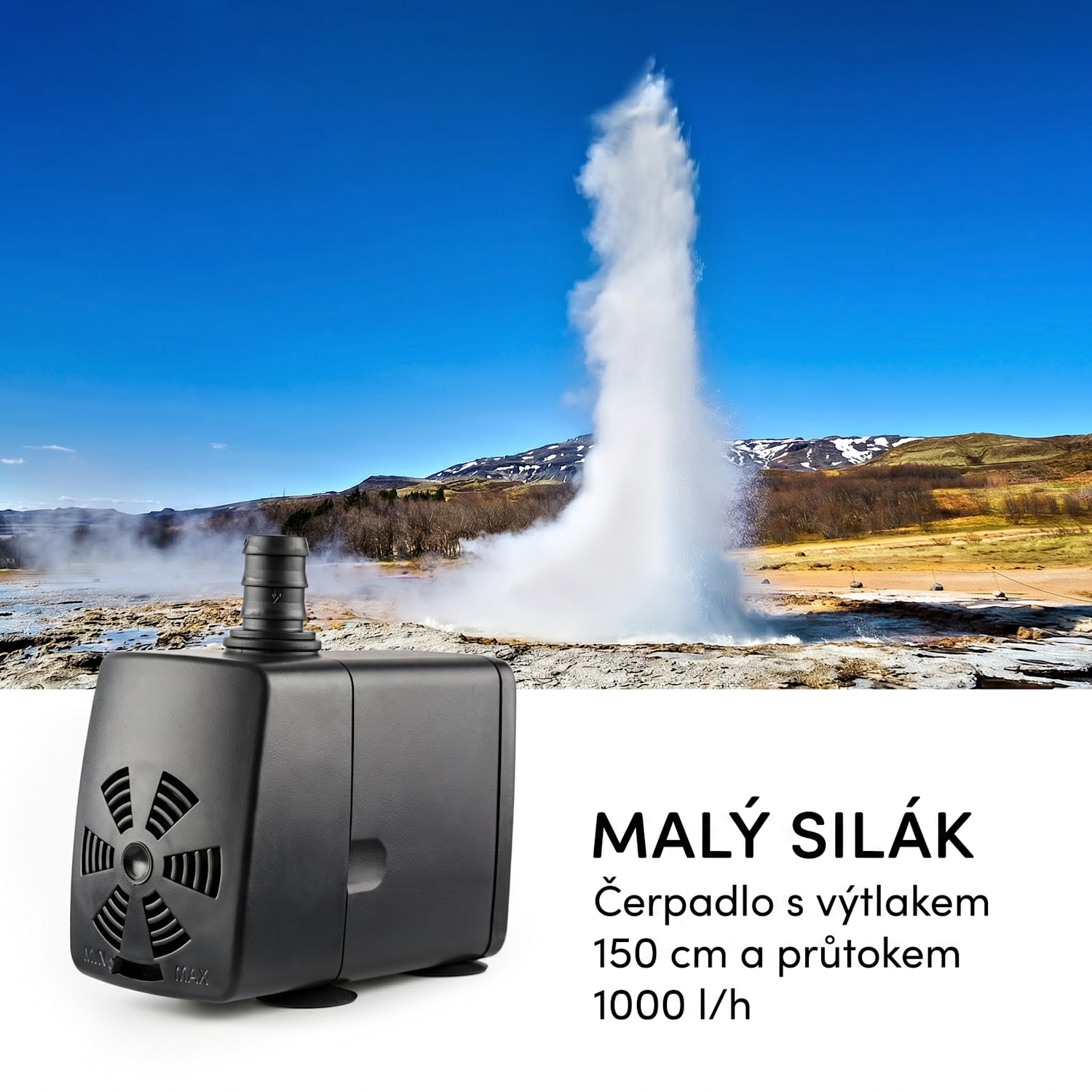 Watergate, zahradní fontána, vnitřní/vnější prostředí, 15 W čerpadlo, 10 m kabel, pozinkovaná 