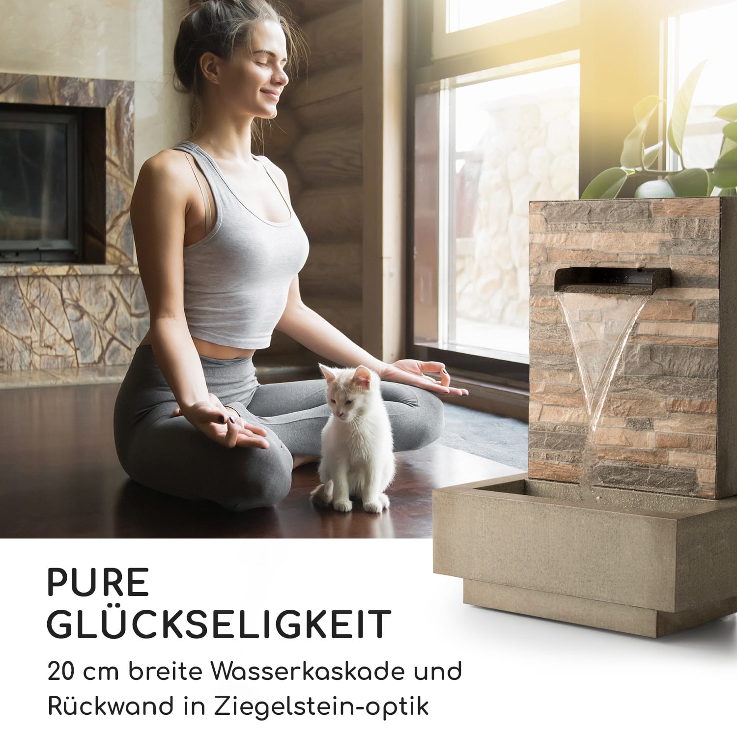 Watergate Gartenbrunnen In/Outdoor 15W Pumpe 10m Kabel verzinkt 
