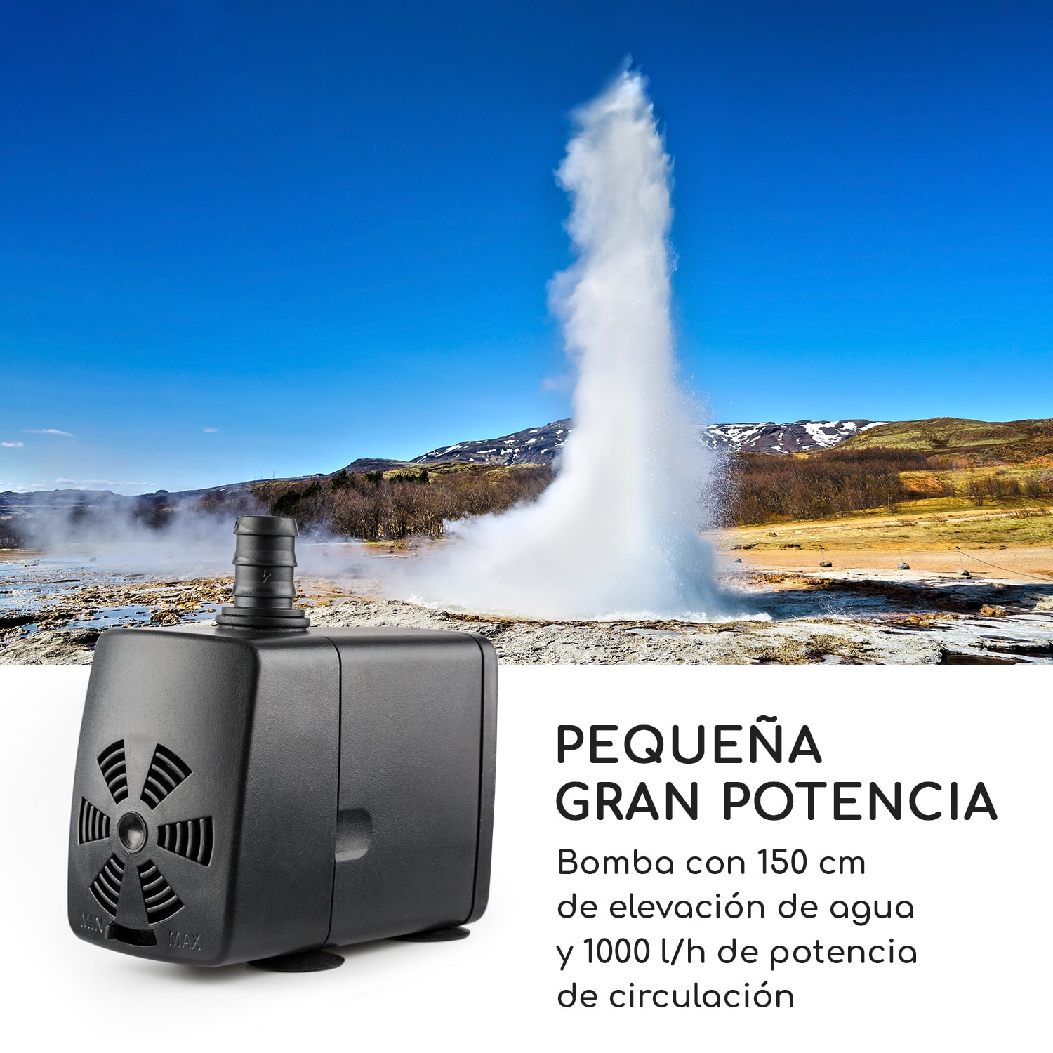 Watergate fuente de jardín in/outdoor bomba de 15W 10m de cable galvanizada 