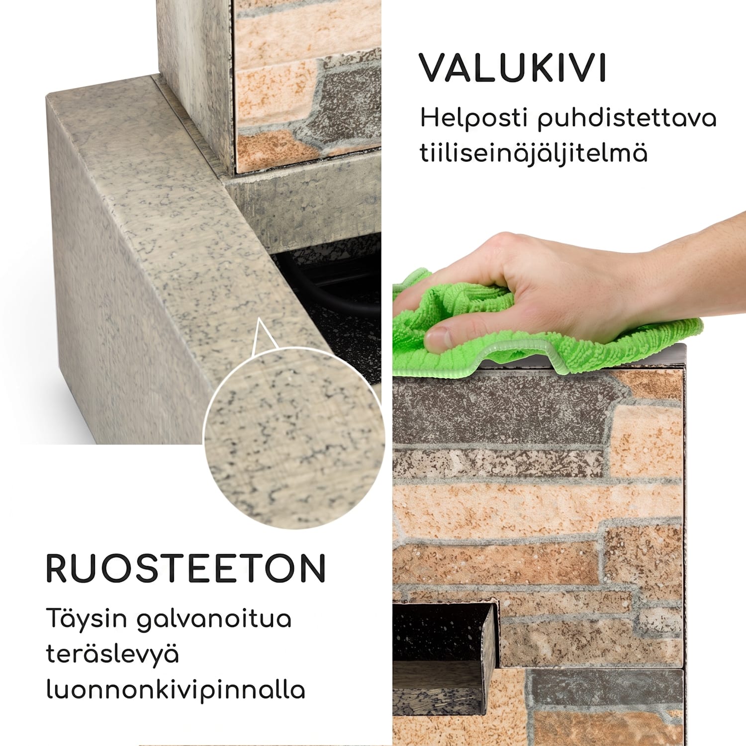 Watergate puutarhalähde sisä- ja ulkokäyttöön 15W pumppu 10m kaapeli sinkitty 