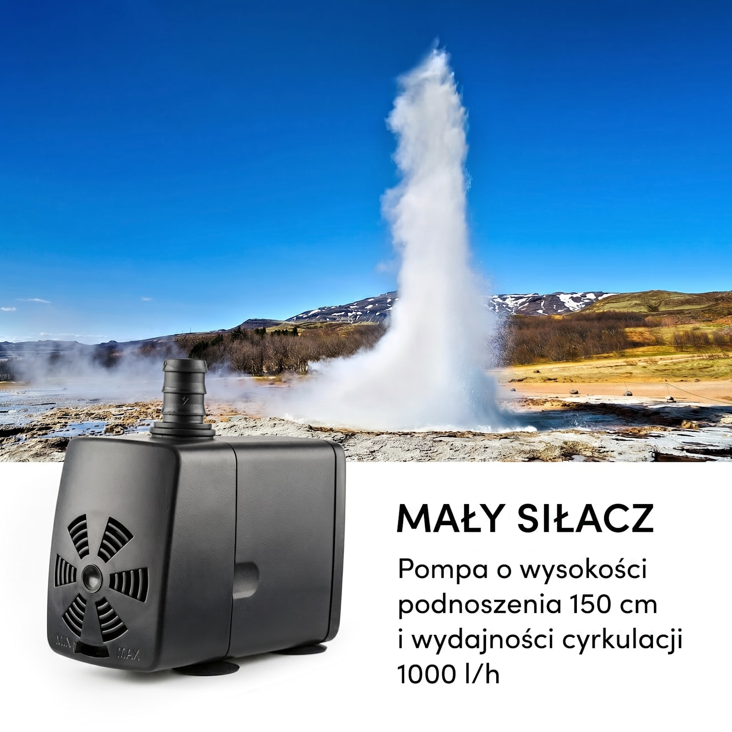 Watergate, fontanna ogrodowa, do wnętrz/na zewnętrz, pompa 15 W, kabel 10 m, ocynkowany 