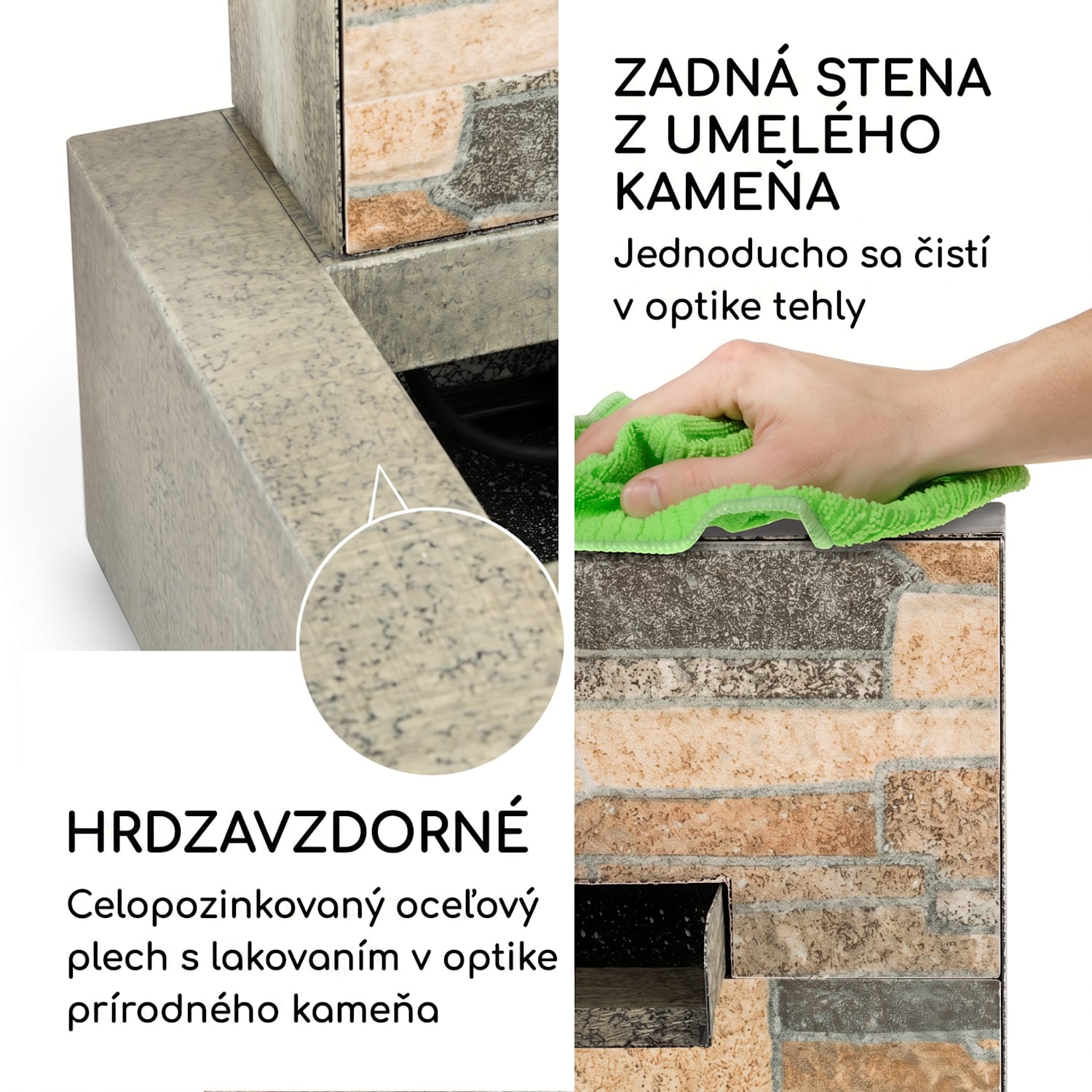 Watergate, záhradná fontána, vnútorné/vonkajšie prostredie, 15 W čerpadlo, 10 m kábel, pozinkovaná 