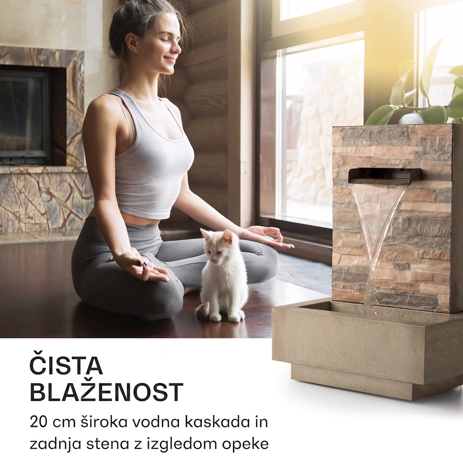 Watergate vrtni vodnjak, Indoor/Outdoor, 15W pumpa, 10 m kabel, cinkirana 