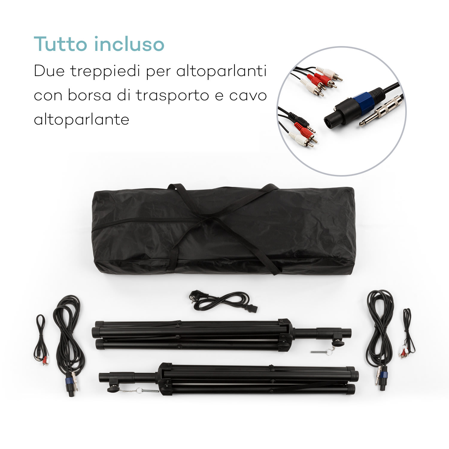 Cube 1512 2.1 Set PA Attivo, 1200 Watt, Subwoofer 15", 2 x Altoparlante 12"