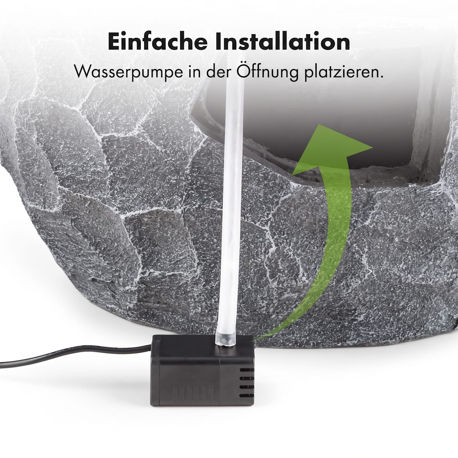 Murach Kaskadenbrunnen Akkubetrieb 2 kW Solarpanel 3 LEDs 