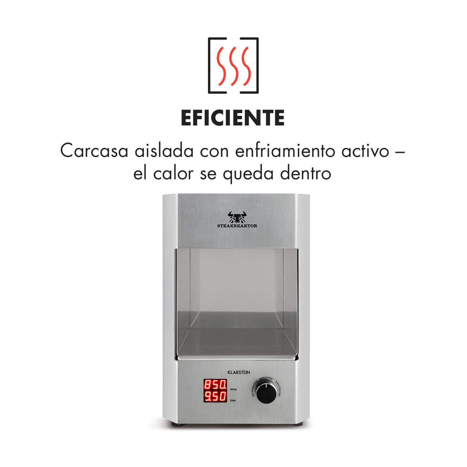 Steakreaktor 2.0 acero inoxidable - barbacoa para interior 1600W 850ºC 