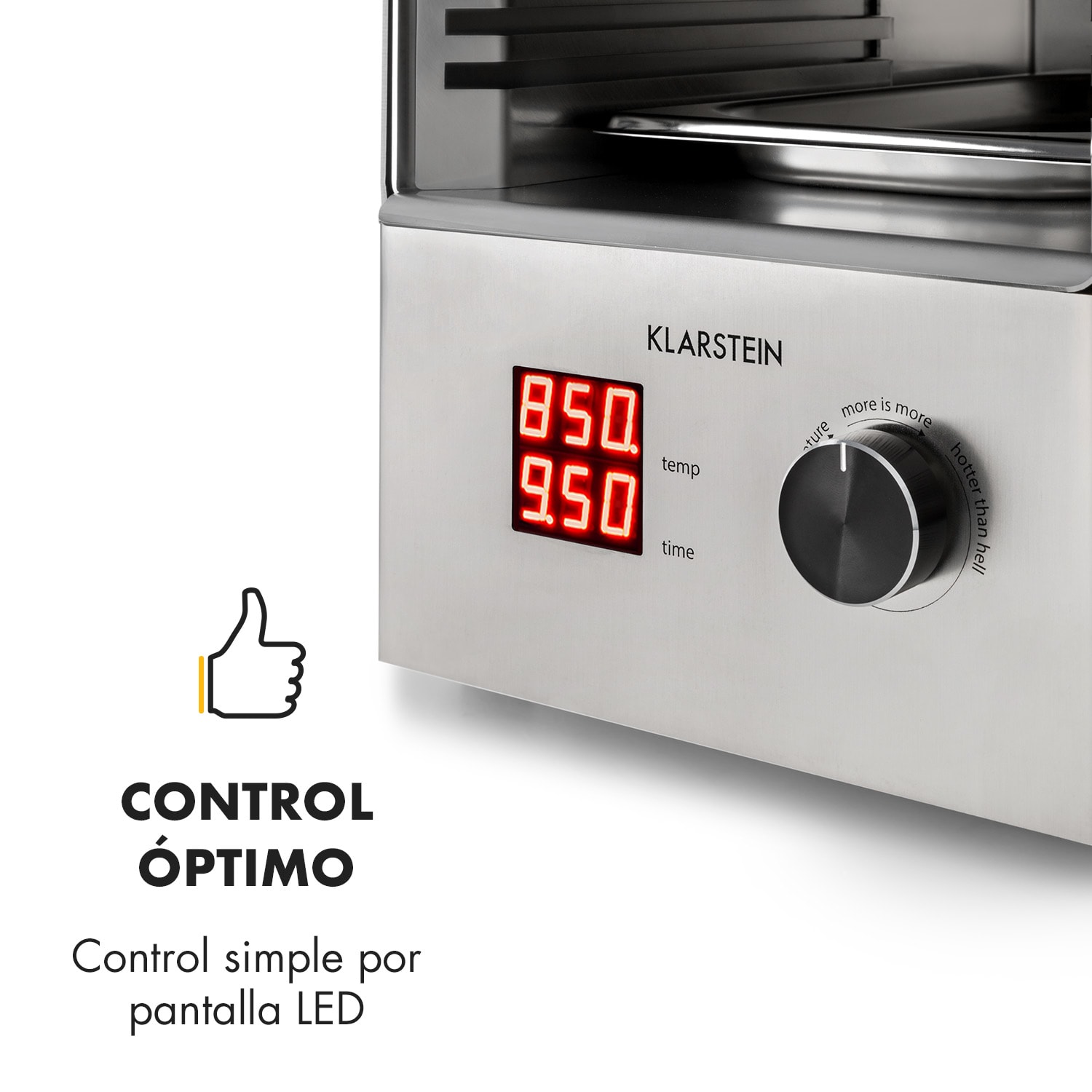 Steakreaktor 2.0 acero inoxidable - barbacoa para interior 1600W 850ºC 