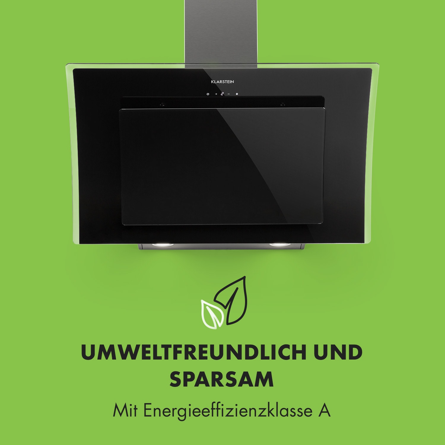 Sabia 90 Dunstabzugshaube 90cm 600m³/h LEDs 3 Leistungsstufen schwarz Schwarz