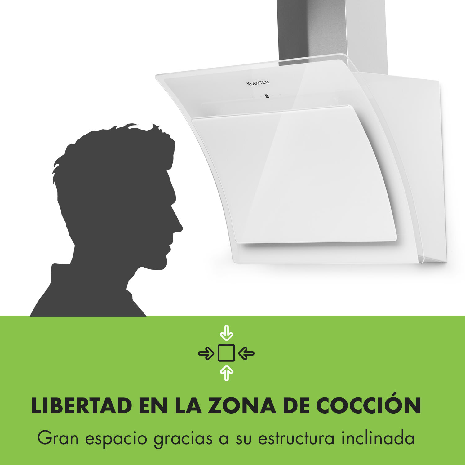 Sabia 60 campana extractora 600m³/h LEDs 3 niveles de potencia blanco 