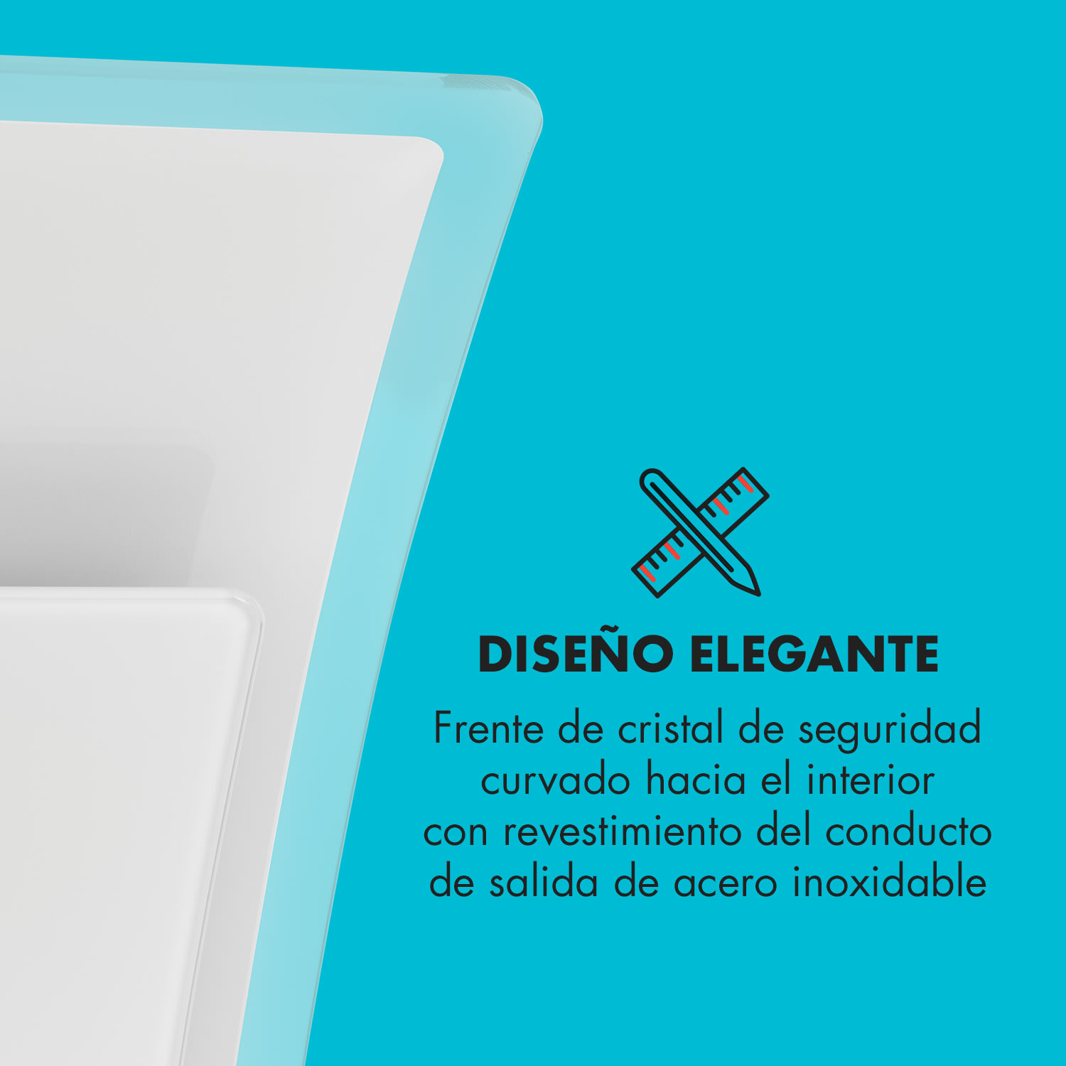 Sabia 60 campana extractora 600m³/h LEDs 3 niveles de potencia blanco 