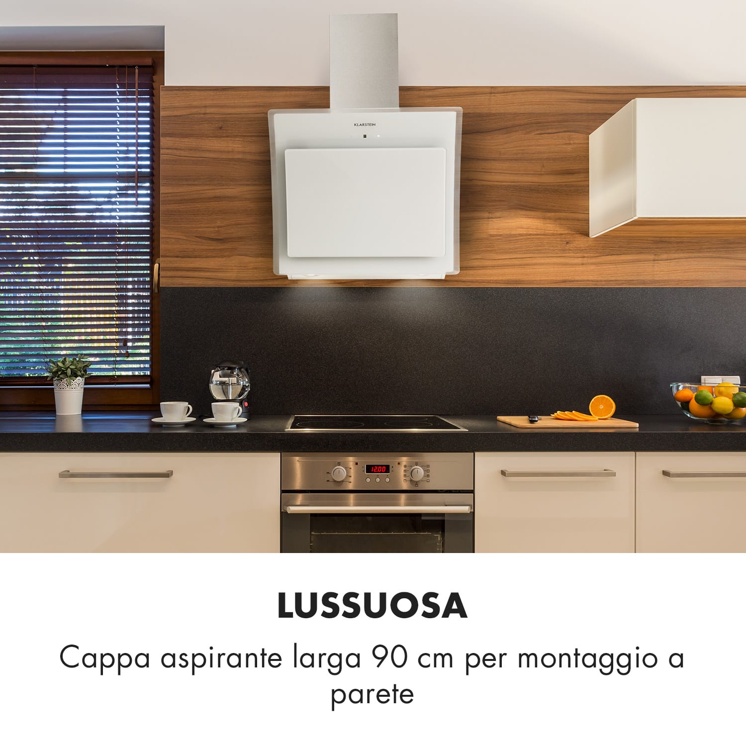 Sabia 60 Cappa Aspirante 60cm 600m³/h LED 3 Livelli di Potenza bianco 