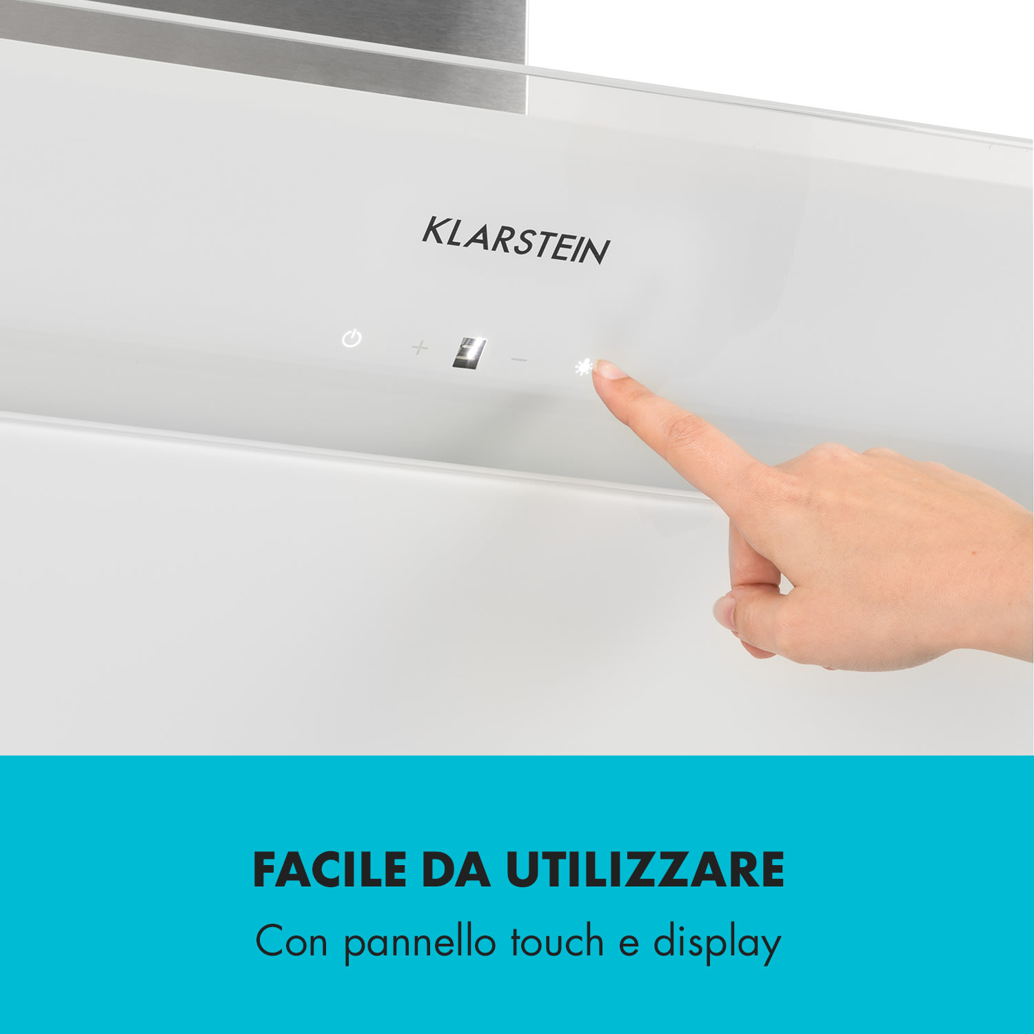 Sabia 60 Cappa Aspirante 60cm 600m³/h LED 3 Livelli di Potenza bianco 