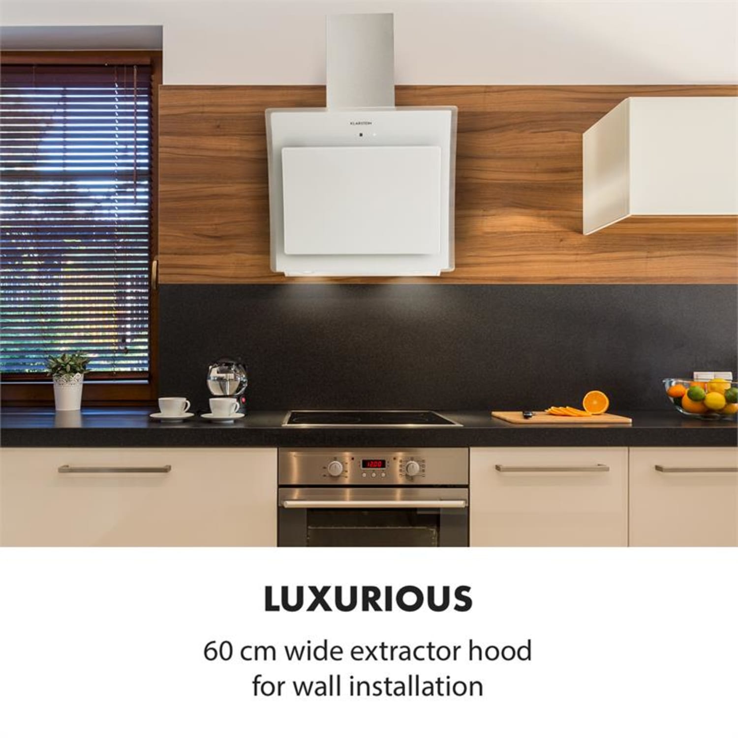 Sabia 60, digestoř, 60 cm, 600 m³/h, LED, 3 úrovně výkonu, bílá 