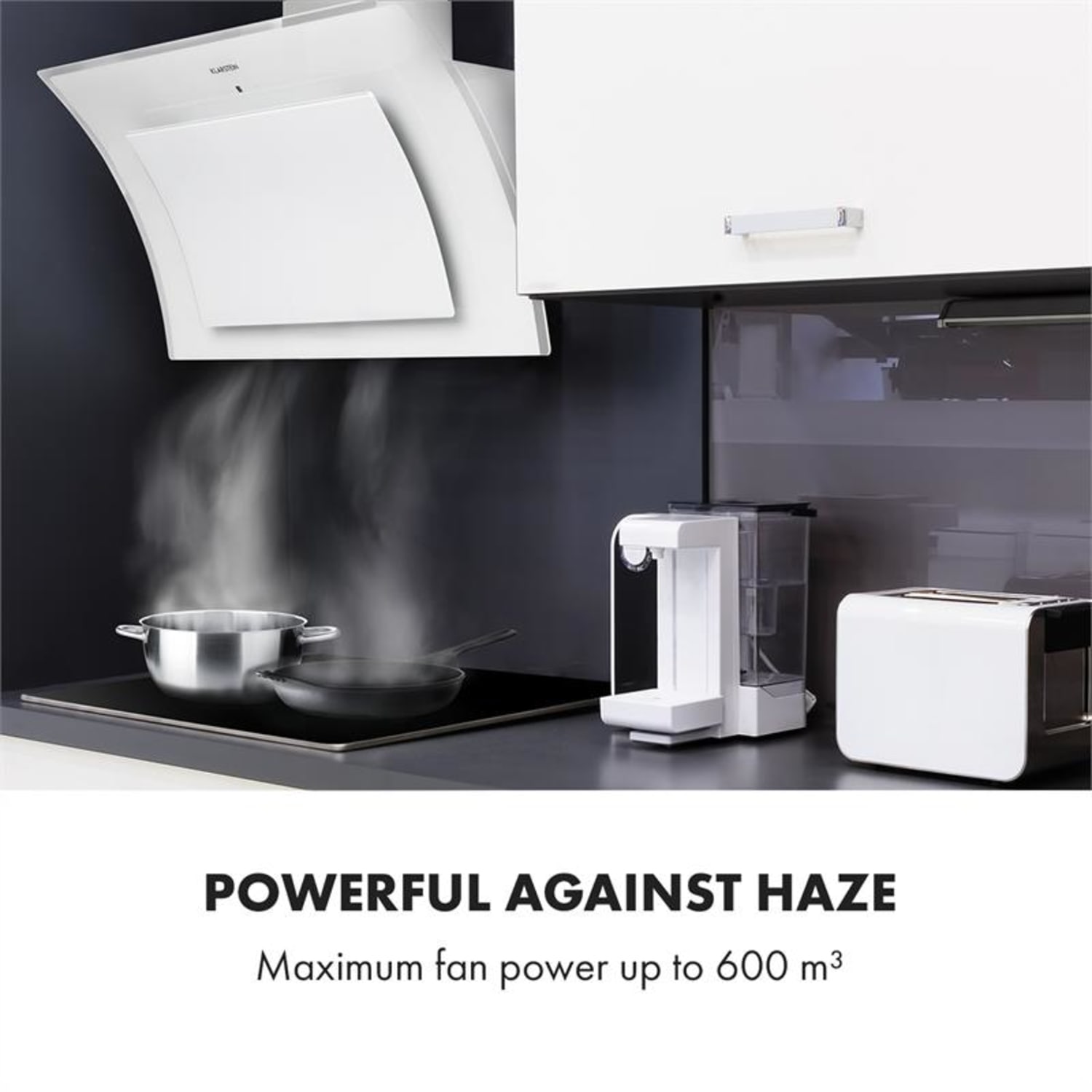 Sabia 90, digestoř, 90 cm, nástěnná, 600 m³/h, LED, bílá 