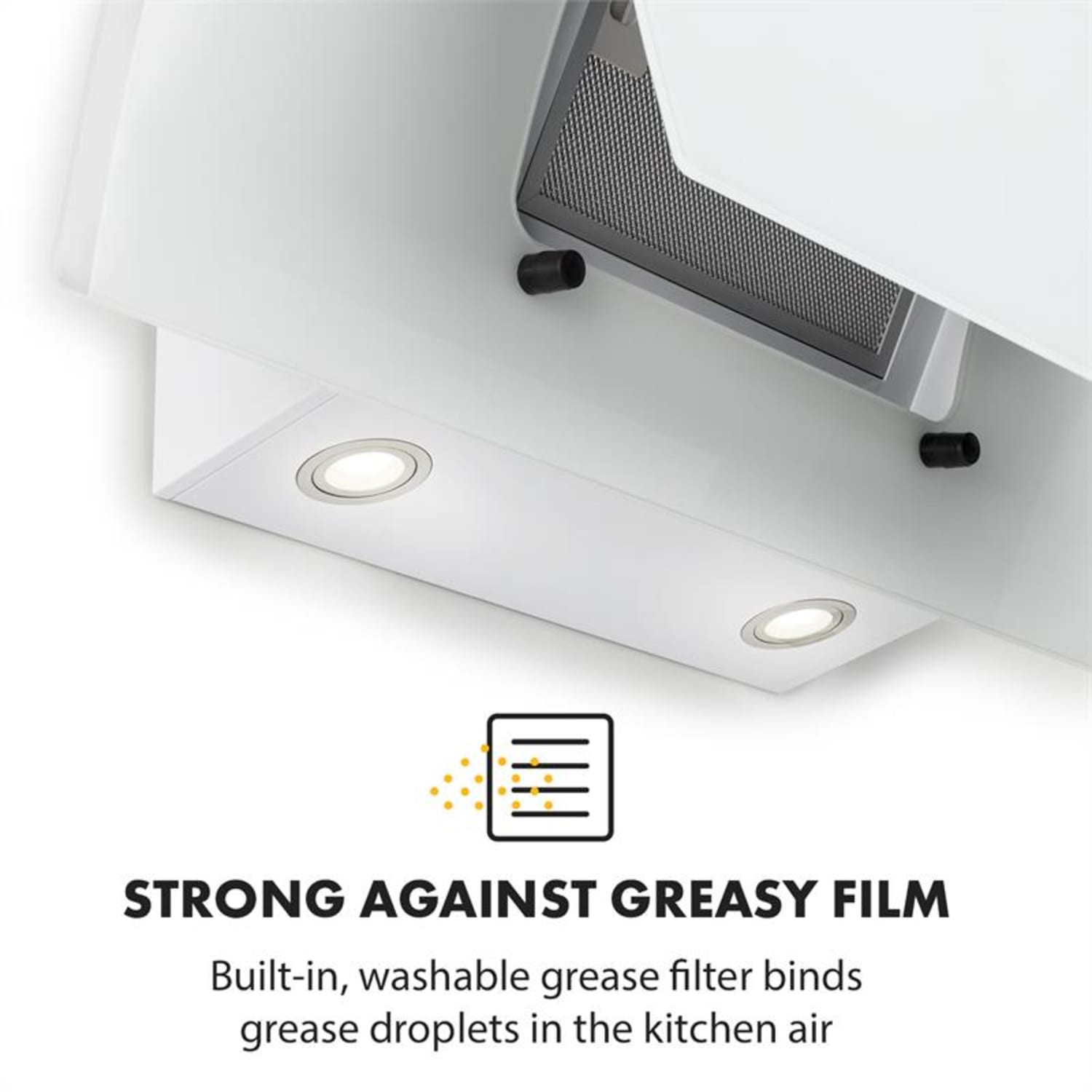 Sabia 90, digestoř, 90 cm, nástěnná, 600 m³/h, LED, bílá 