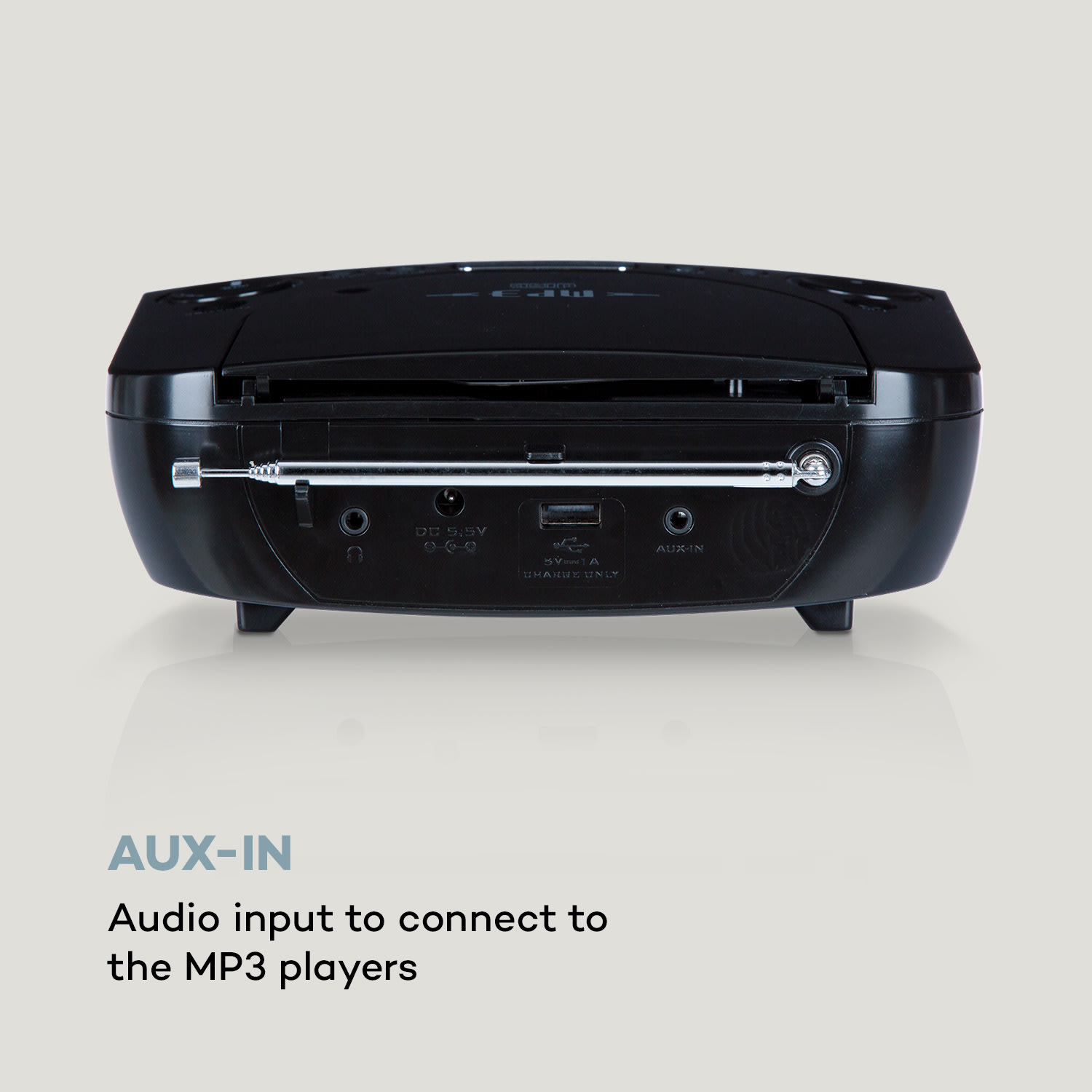 Dreamee DAB+, radiobudzik, CD odtwarzacz, DAB+/FM, CD-R/RW/MP3, AUX, retro Czarny / Srebrny Metal