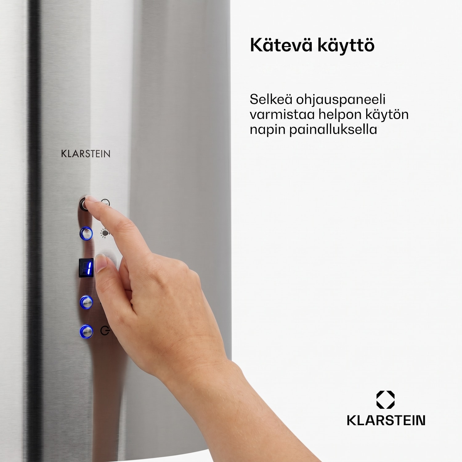 Barett saarekeliesituuletin Ø 35 cm kiertoilma 522 m³/h LED aktiivihiilisuodatin Hopea