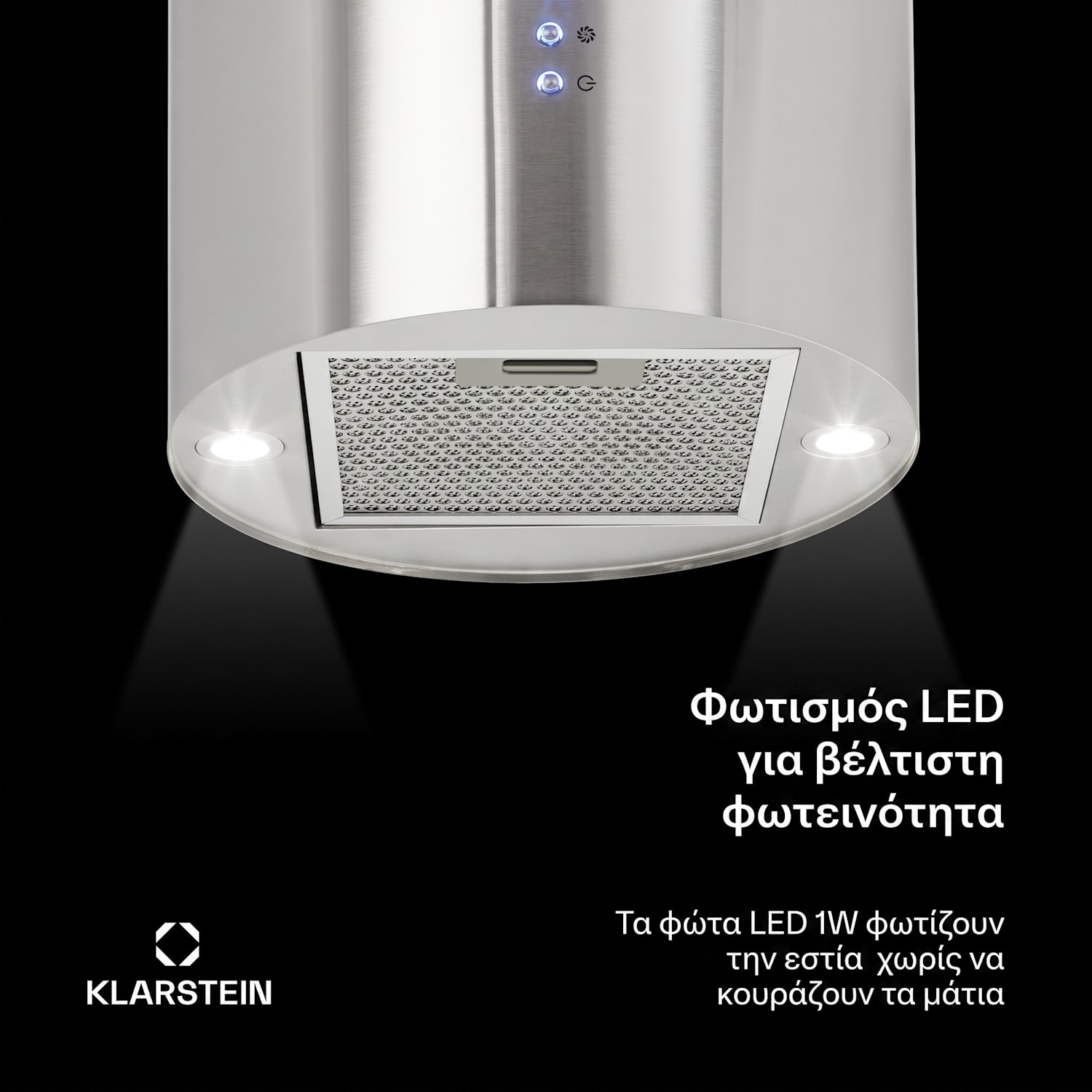 Barett, απορροφητήρας, 35 εκ., νησίδας, 522 m³/h, LED, φίλτρο ενεργού άνθρακα, ανοξείδωτο ατσάλι Stainless Steel