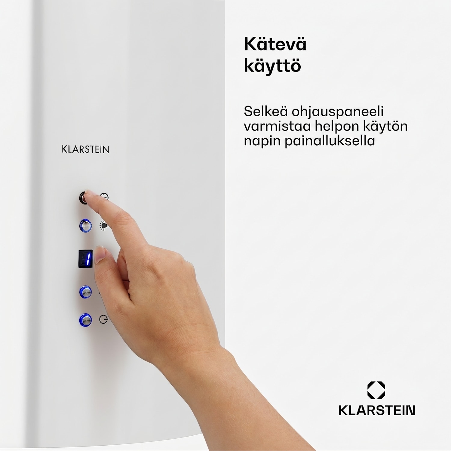 Barett saarekeliesituuletin Ø 35 cm kiertoilma 522 m³/h LED aktiivihiilisuodatin Valkoinen