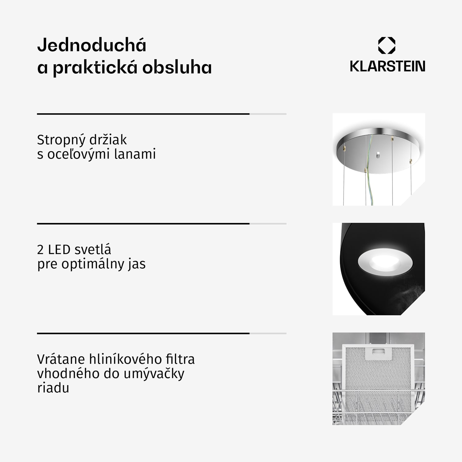 Odsávač pár Barett v ostrovnom vyhotovení, Ø35 cm, recirkulačný režim, 522 m³/h, LED osvetlenie, filter s aktívnym uhlím Čierna