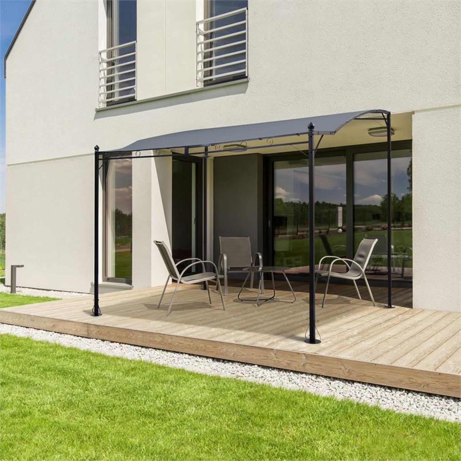 Allure Roof Grau  zamienny dach do pergoli Allure daszek 3 x 2,5 m szary Średni Szary