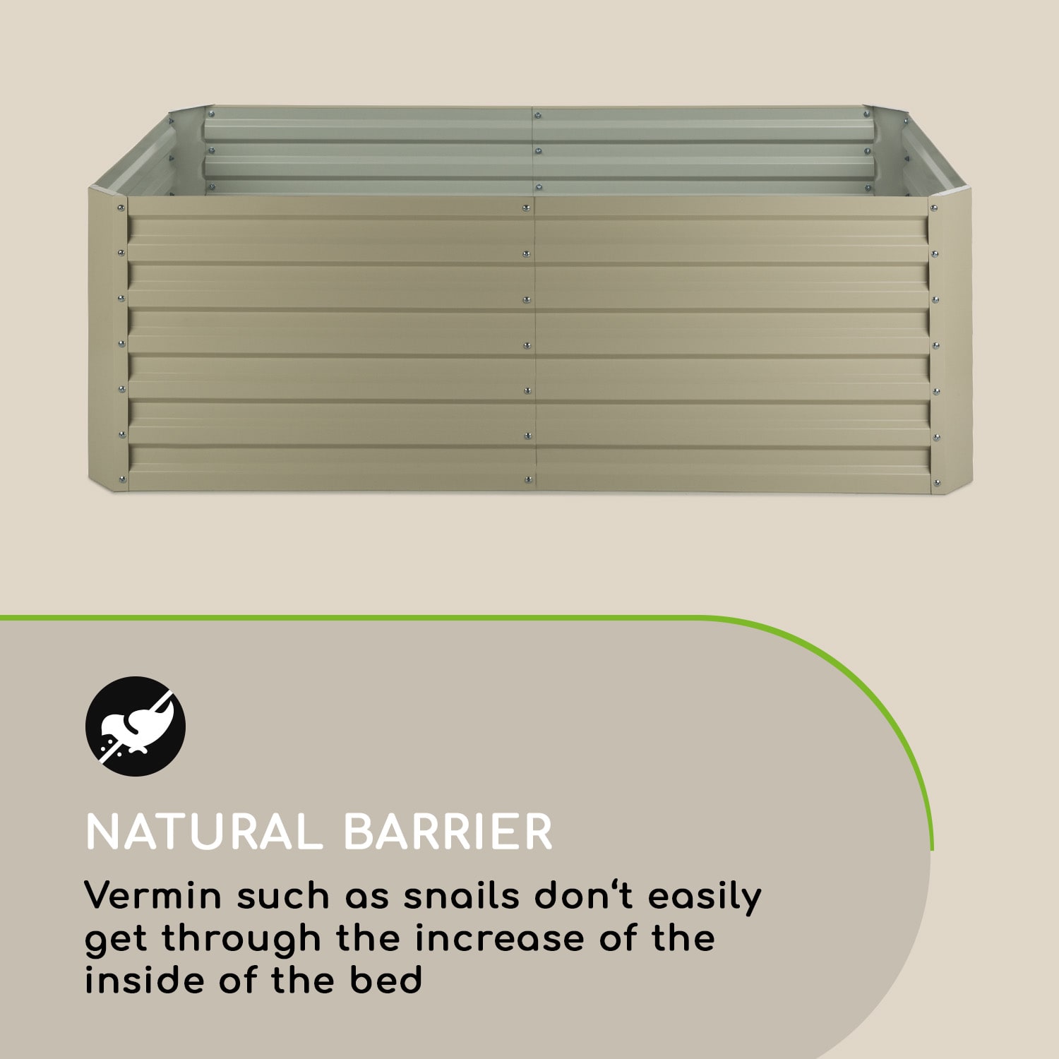 Ghiveci ridicat de 180x60x90cm, 970l din oțel zincat 180 x 90 x 60 cm | Argintiu