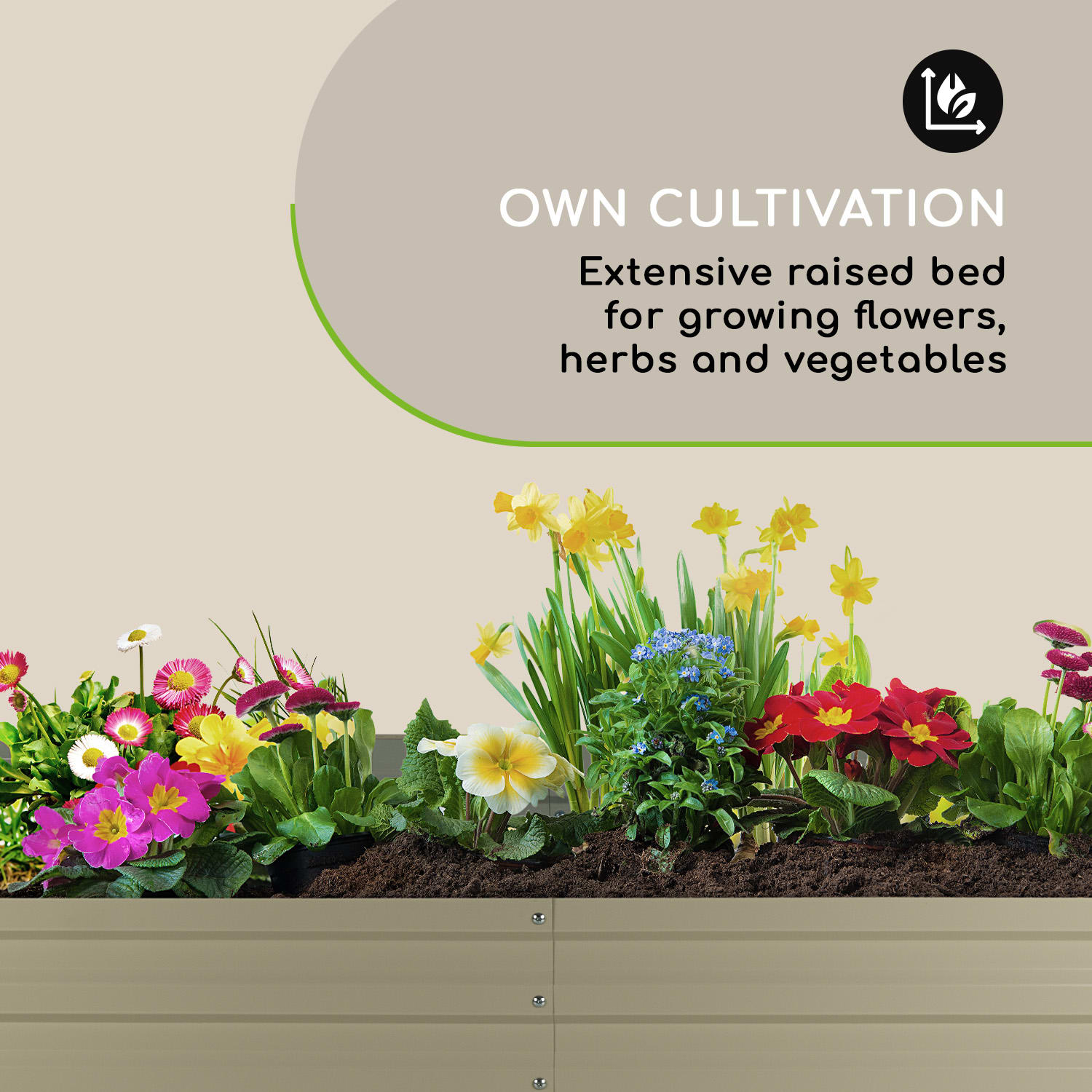 Ghiveci ridicat de 180x60x90cm, 970l din oțel zincat 180 x 90 x 60 cm | Argintiu