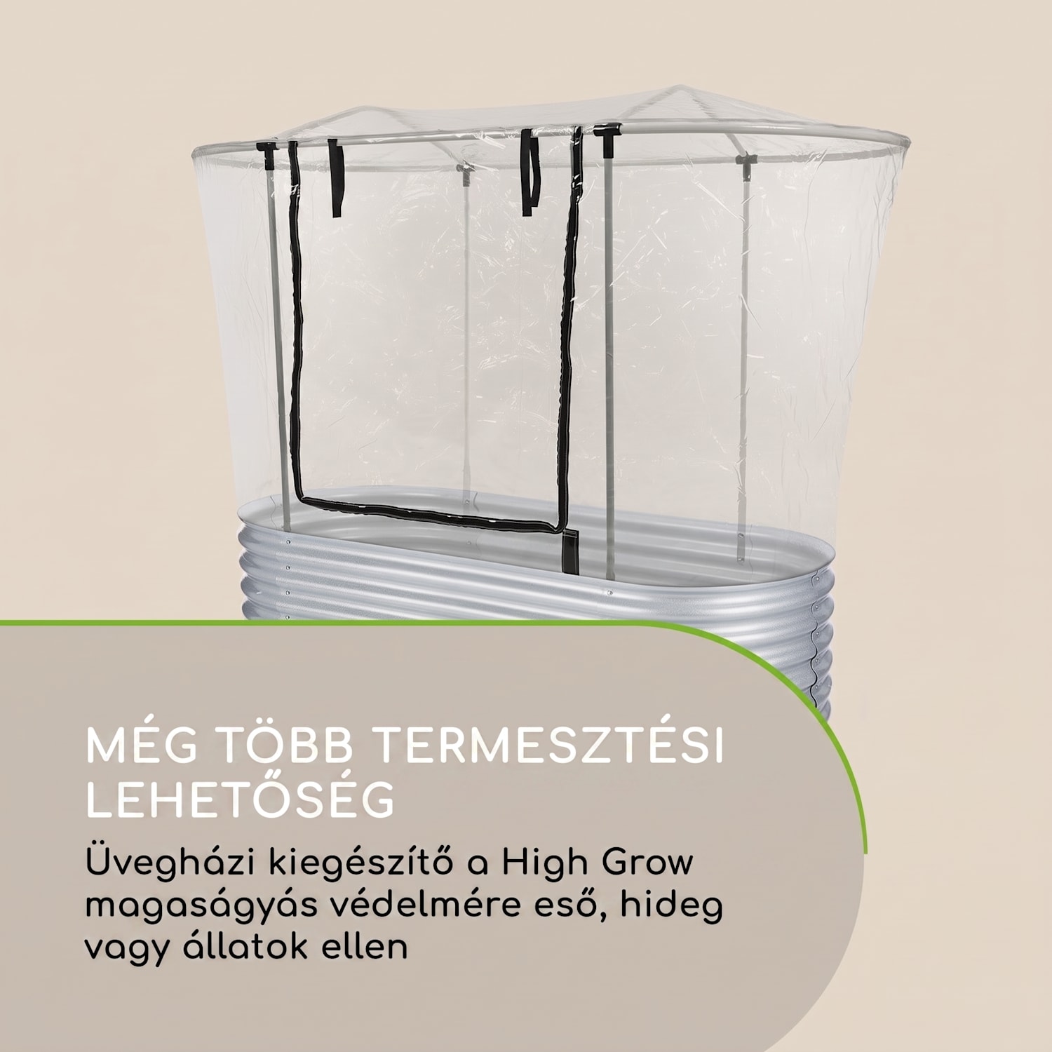 High Grow Top 200, fóliasátor tartozék, 200 x 115 x 100 cm, acélcső, PVC 200 cm