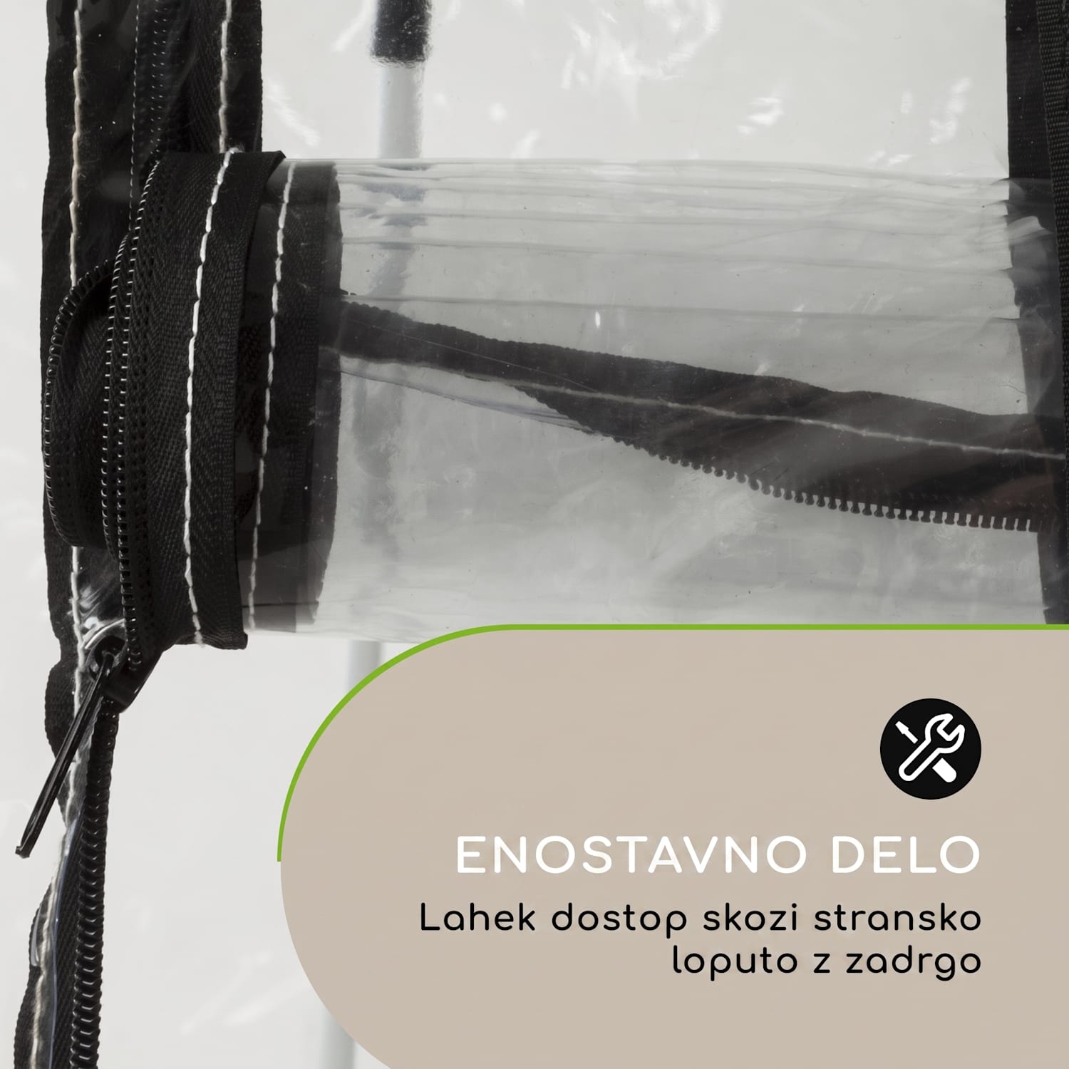 High Grow Top 200, dodatek za visoko gredo, 160 x 80 x 115 cm, jeklene cevi, PVC 200 cm