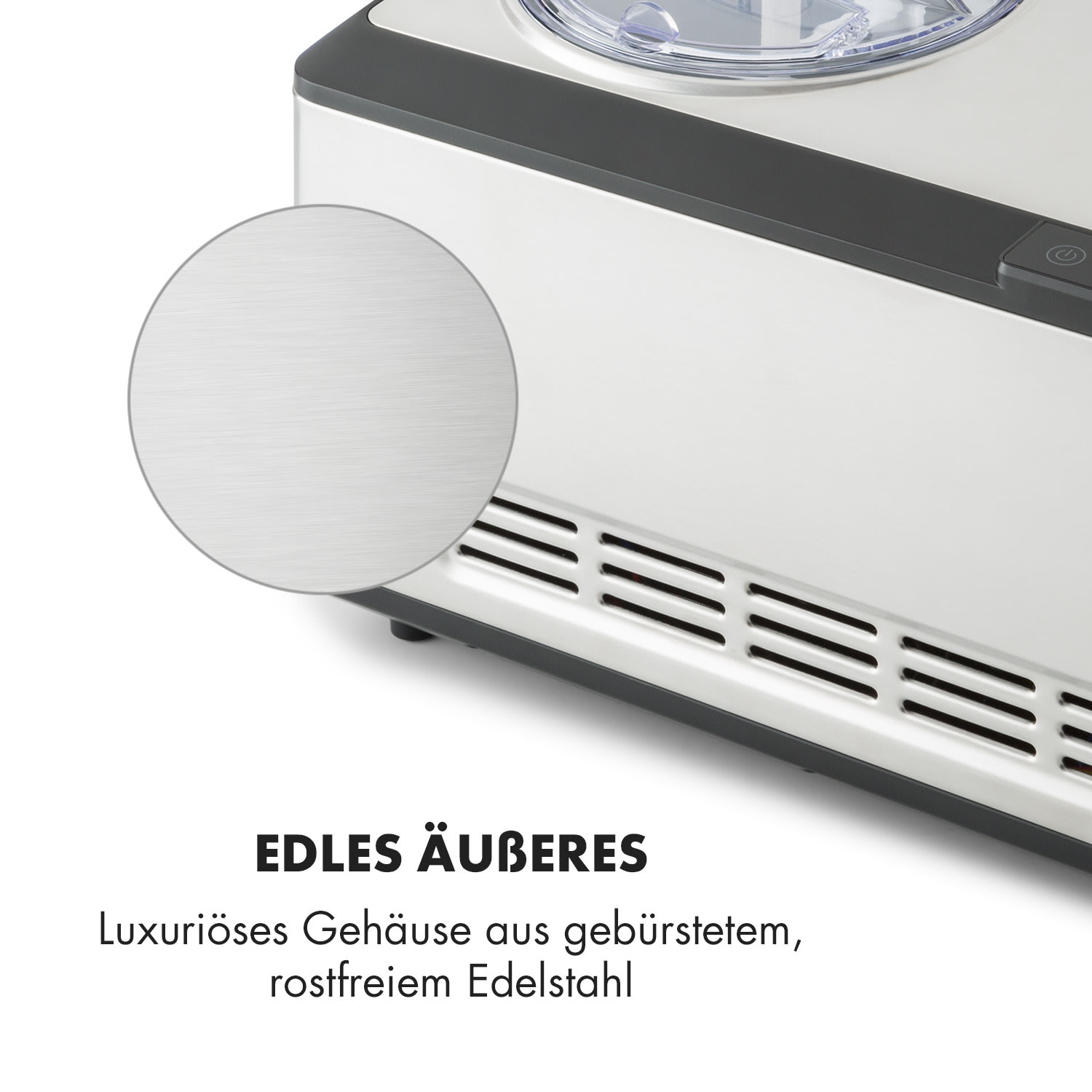 Dolce Bacio Eiscremebereiter Kompressor 2l LCD-Display Touch Edelstahl Nein