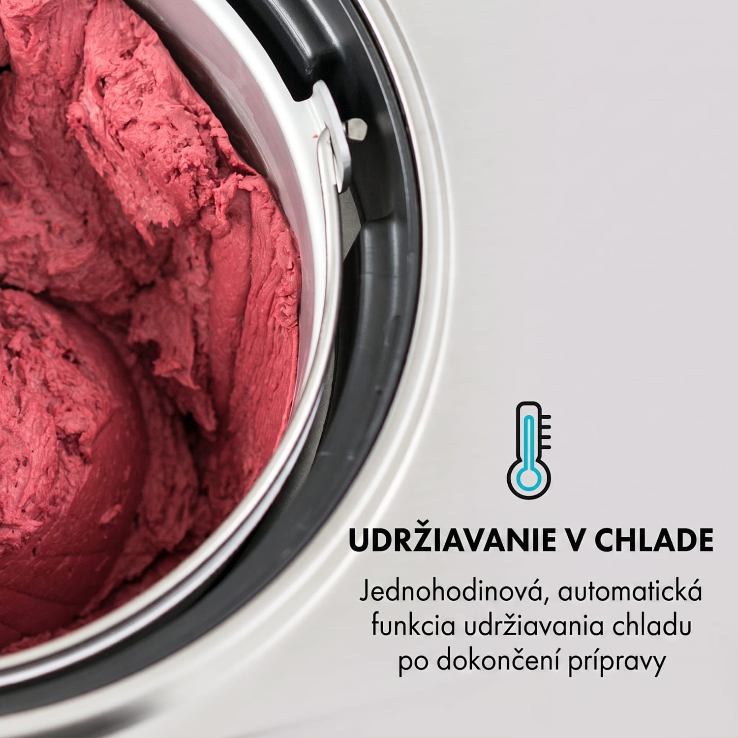 Dolce Bacio, zmrzlinovač, kompresor, 2 l, LCD displej, dotykový panel, nehrdzavejúca oceľ Nie