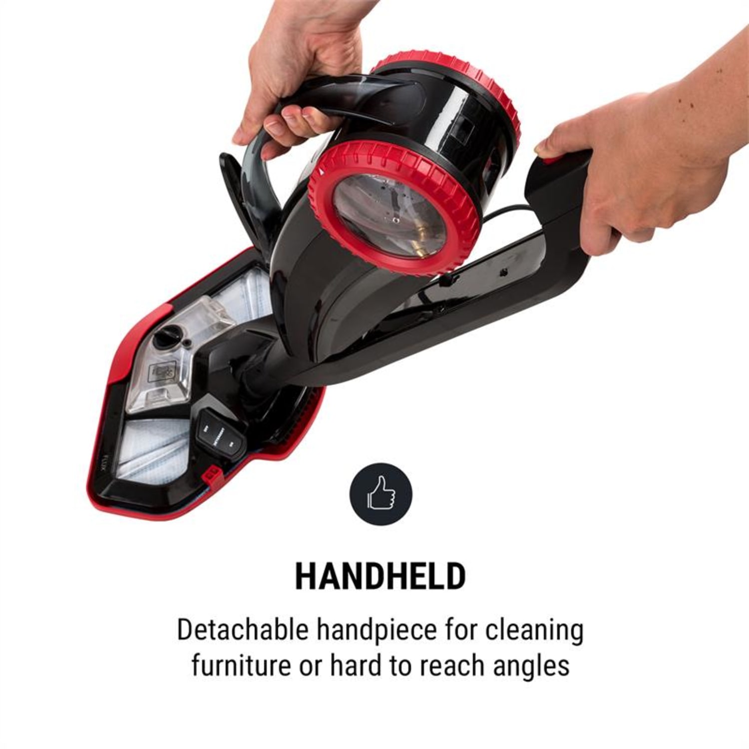 Flux parní čistič 1600W, 600ml, červený