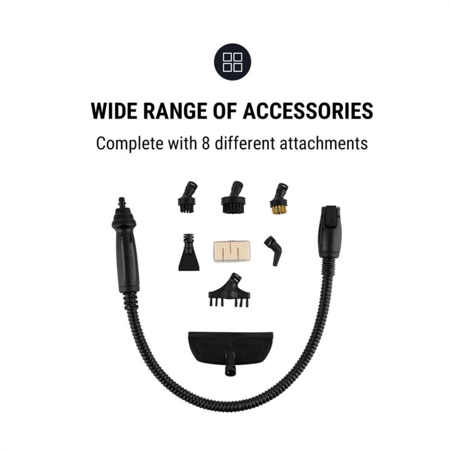 Flux parní čistič 1600W, 600ml, červený