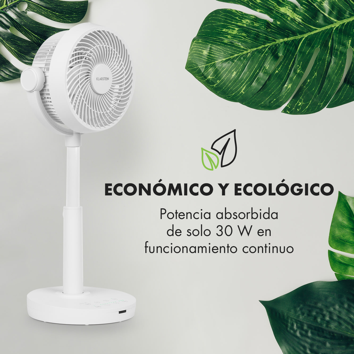 Neo Stream Ventilador de pie VarioFresh 3D 30W WhisperFlow blanco Blanco