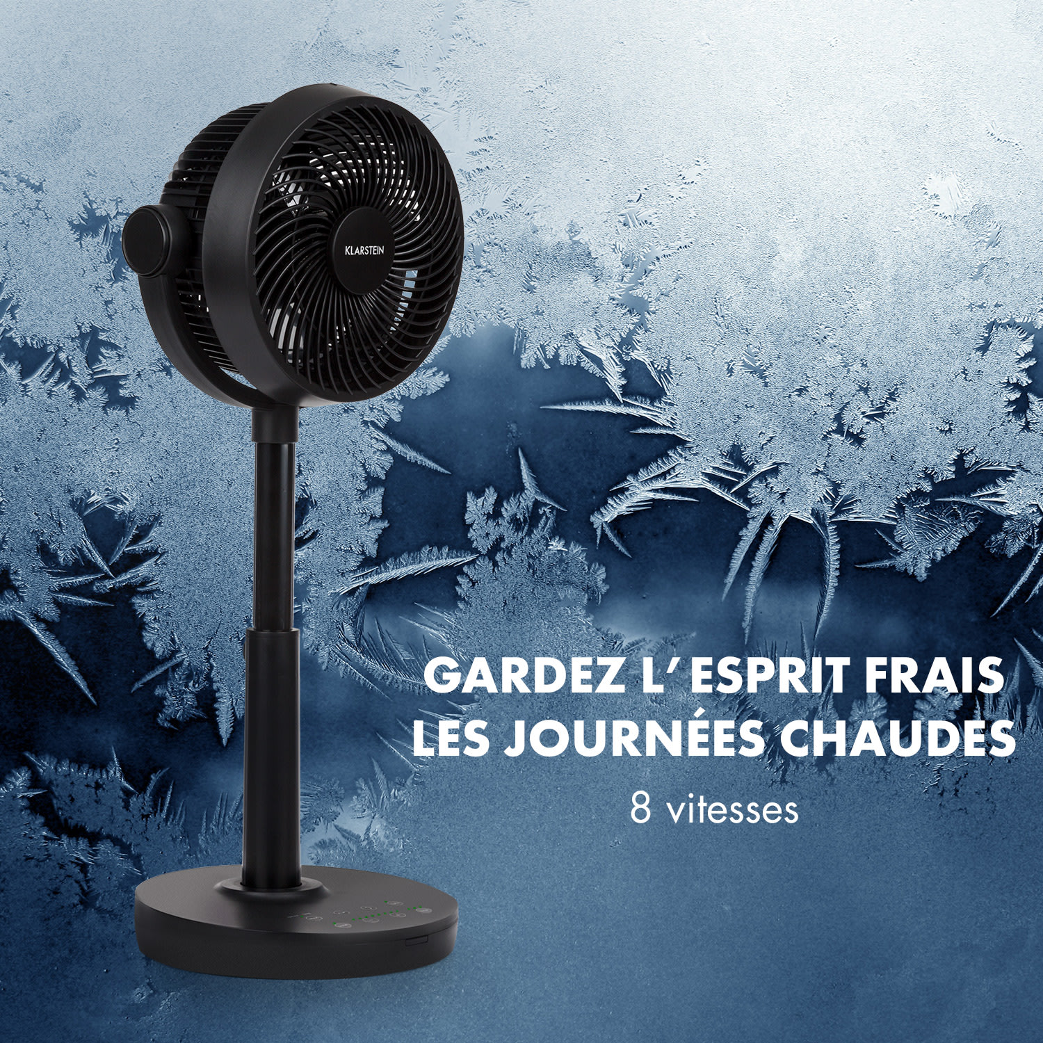 Neo Stream ventilateur sur pied VarioFresh 3D 30W WhisperFlow noir 