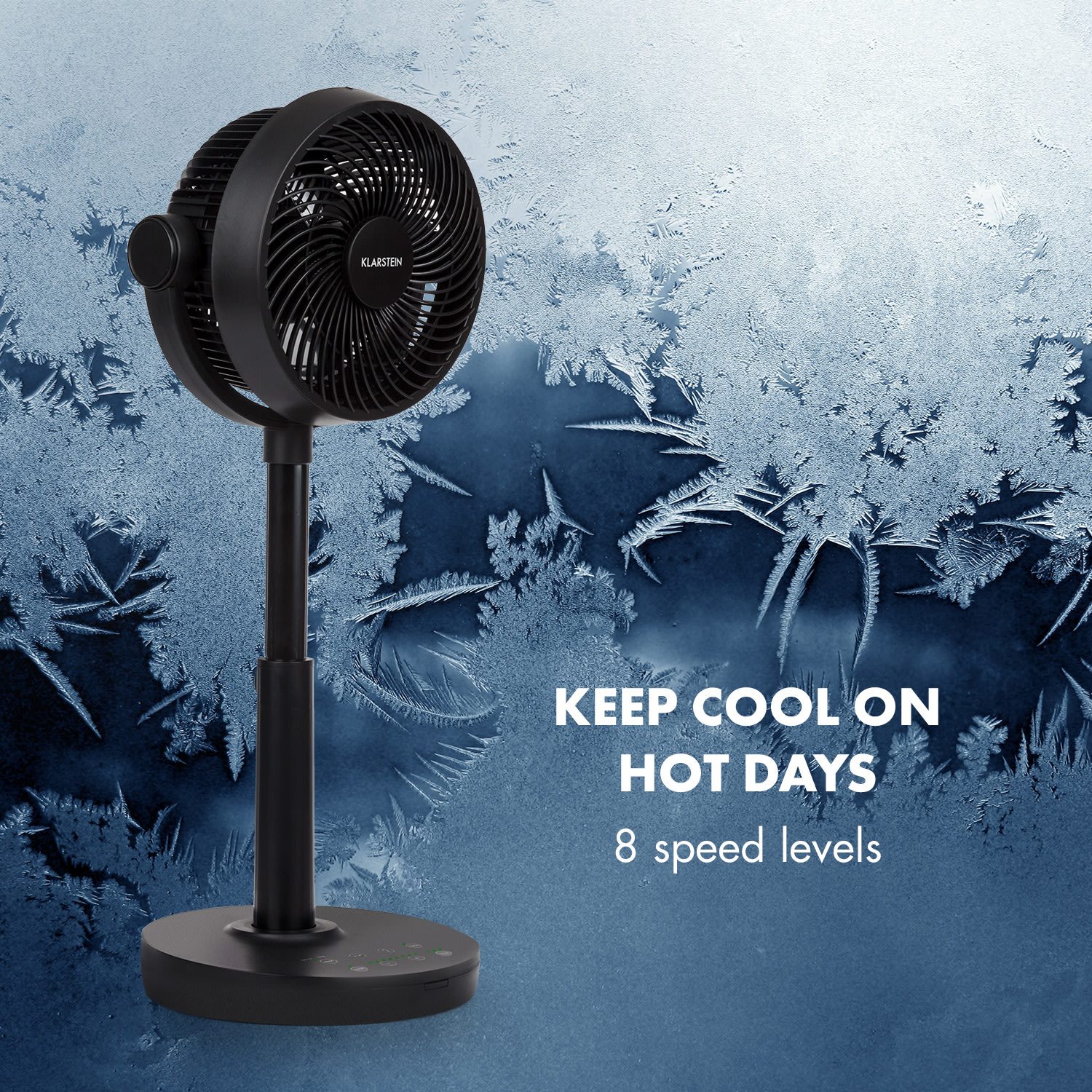 Neo Stream Ventilatore da Pavimento Vario Fresh 3d 30W Whisperflow Bianco 