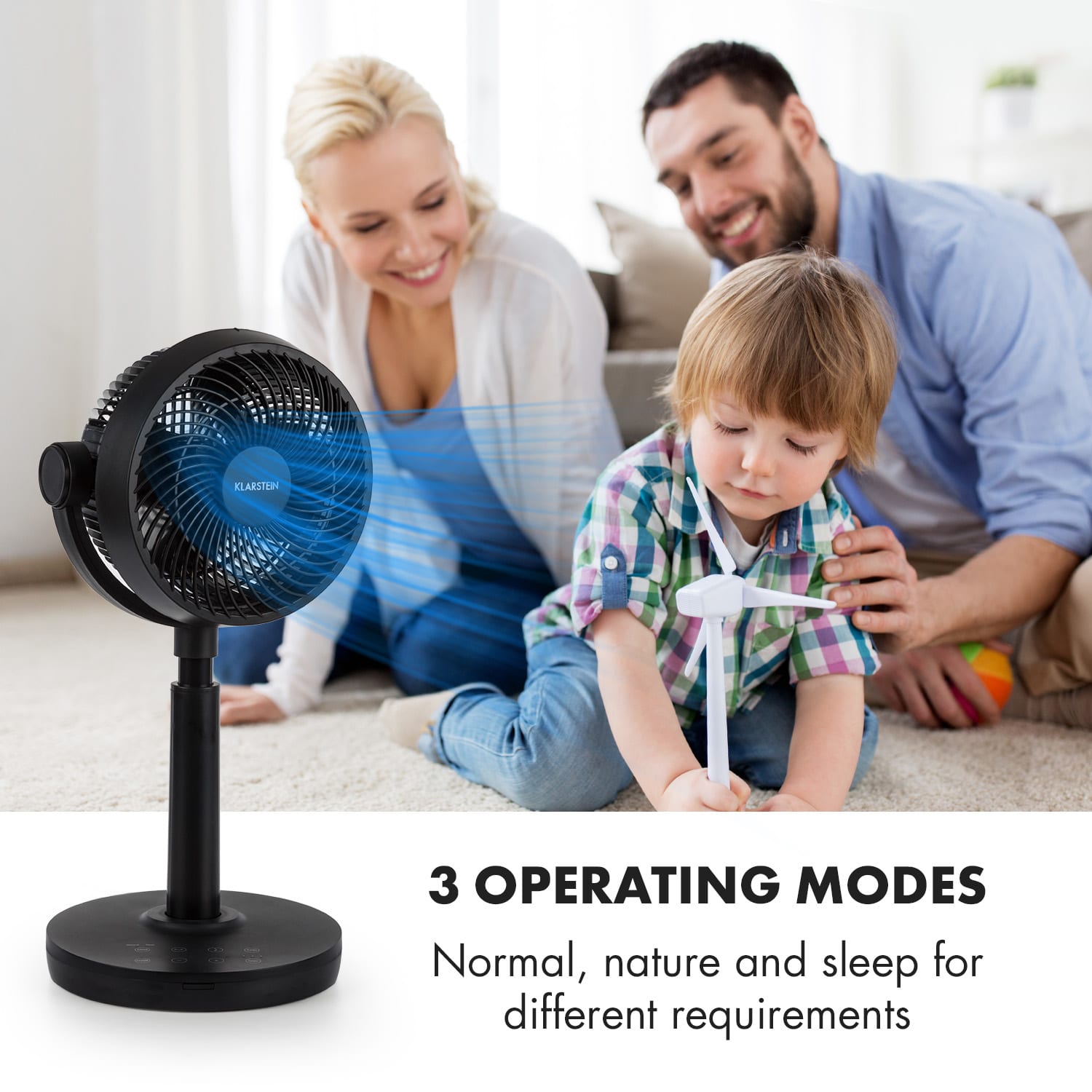 Neo Stream staande ventilator VarioFresh 3D 30W WhisperFlow zwart 