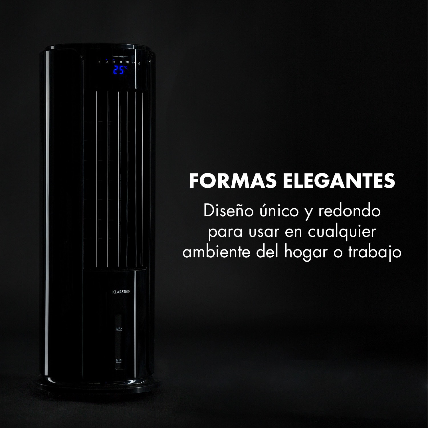 Skyscraper Horizon enfriador de aire ventilador humidificador 60 W 486 m³/h depósito de 3,5 l Horizon | Negro