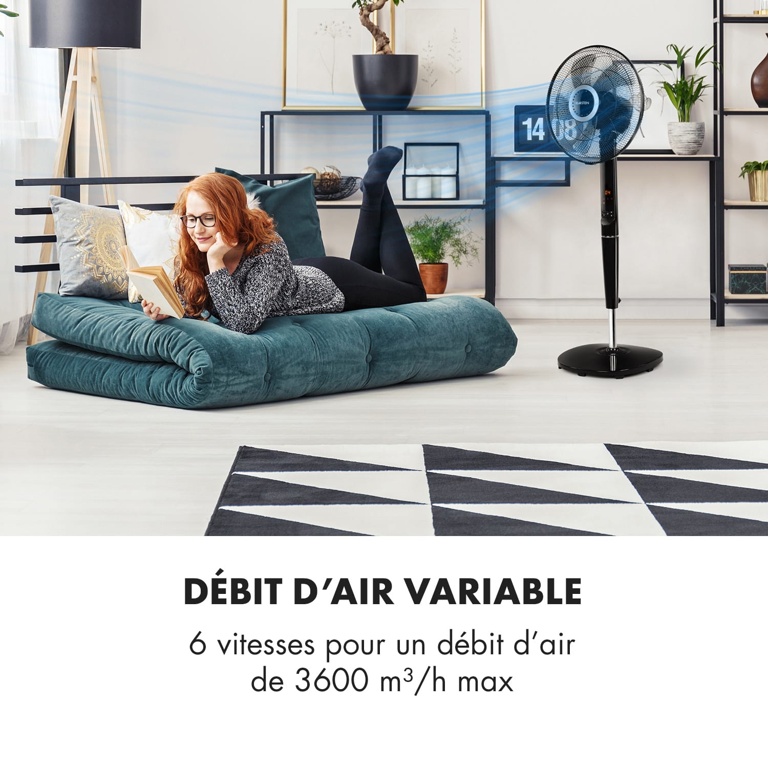 Infinity Storm ventilateur sur pied 16" (40 cm) 55 W 3 modes Variofresh 