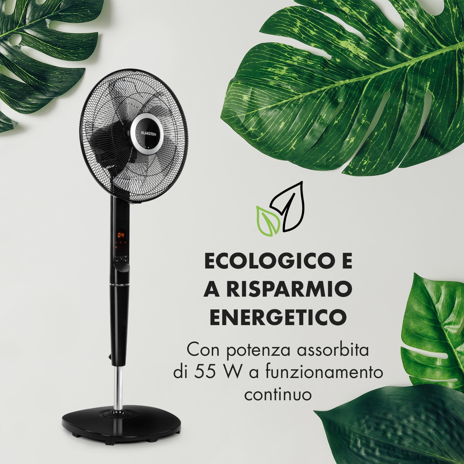 Infinity Storm Ventilatore a Piantana 16" (40 cm) 55 W 3 Modalità Variofresh 