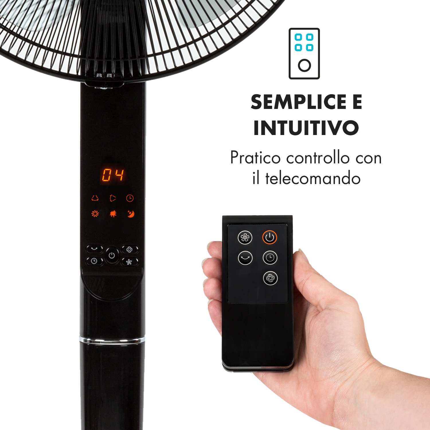 Infinity Storm Ventilatore a Piantana 16" (40 cm) 55 W 3 Modalità Variofresh 