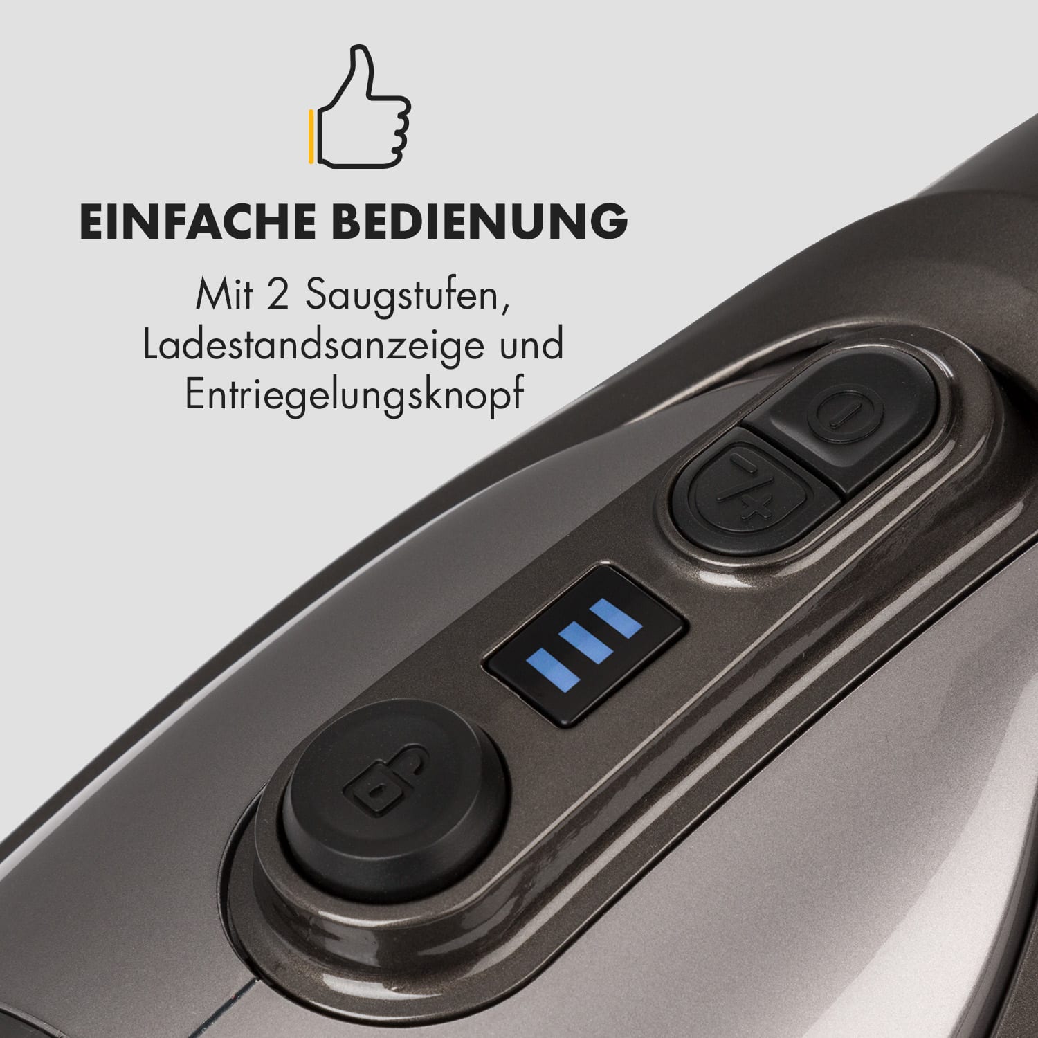 Clean Turismo 2in1 Akku-Staubsauger SL kabellos silber/anthrazit Silbergrau