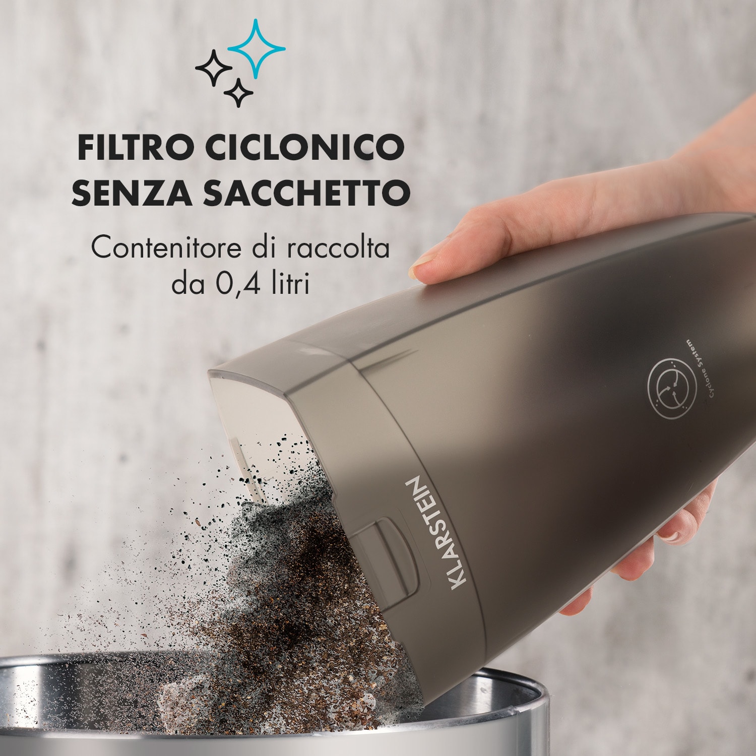 Clean Turismo 2in1 Aspirapolvere a Batteria SL Senza Filo argento/antracite Grigio Argento