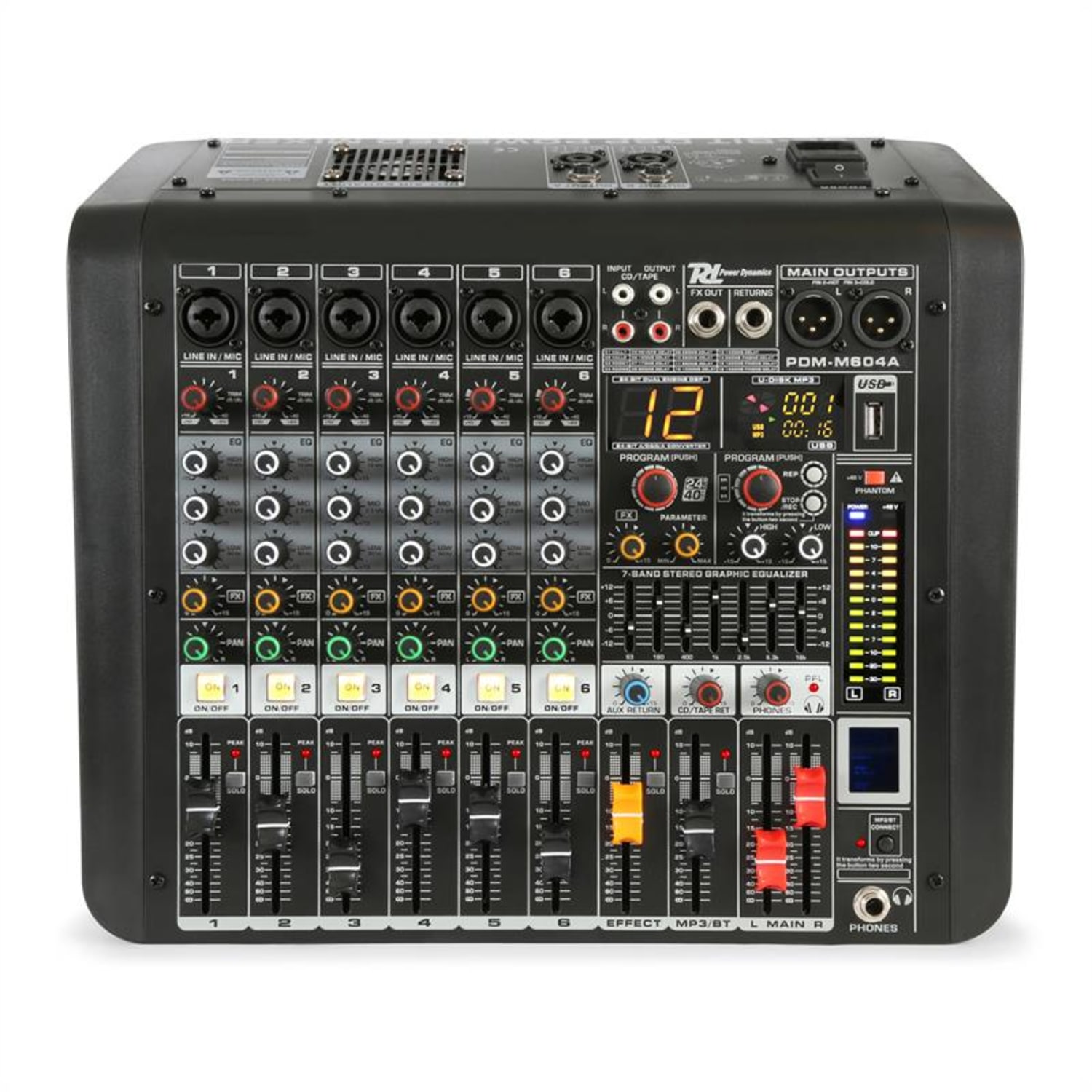 PDM-M604A 6 Ingressi Micro Processore Multi FX 24-Bit USB-Player 