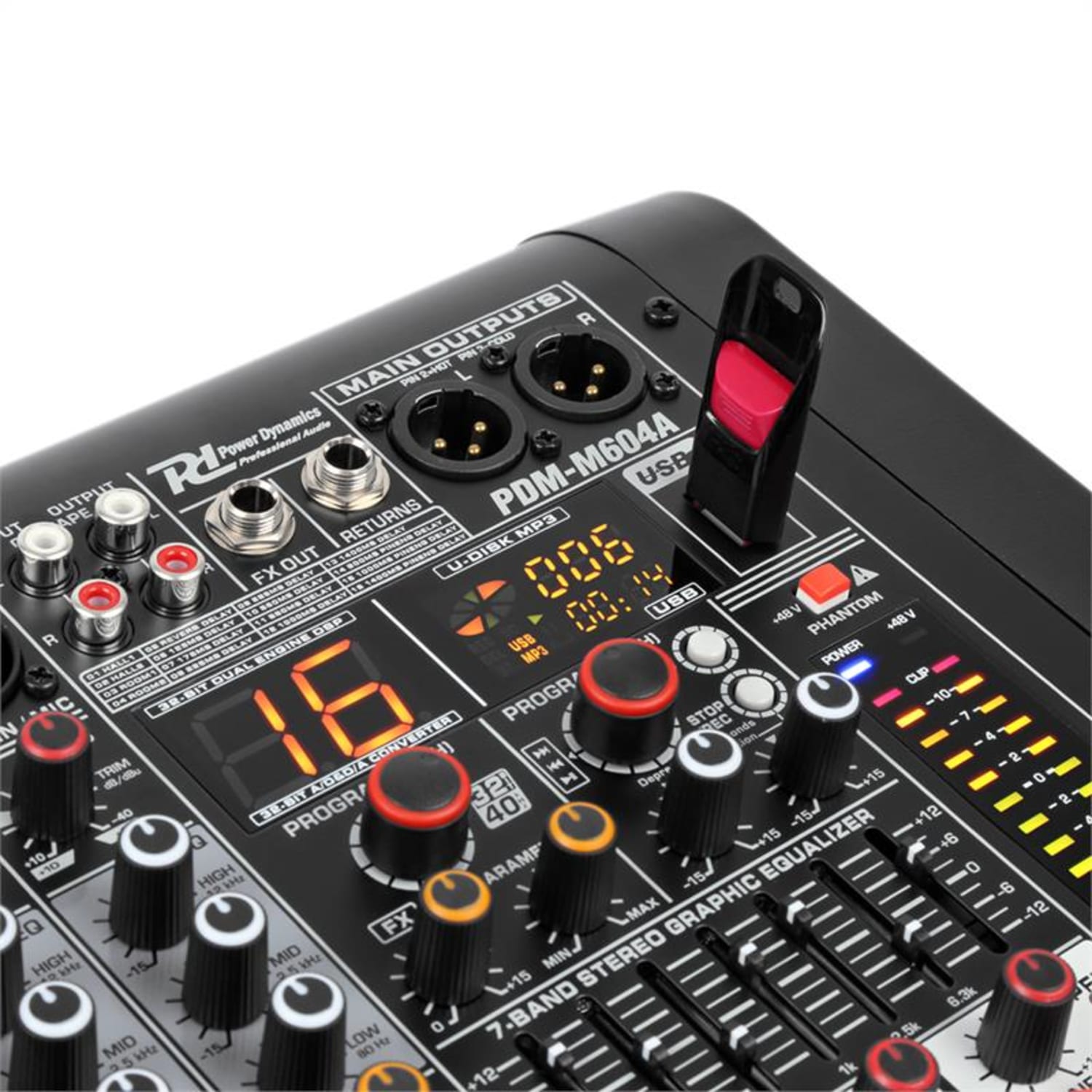 PDM-M604A 6 Ingressi Micro Processore Multi FX 24-Bit USB-Player 